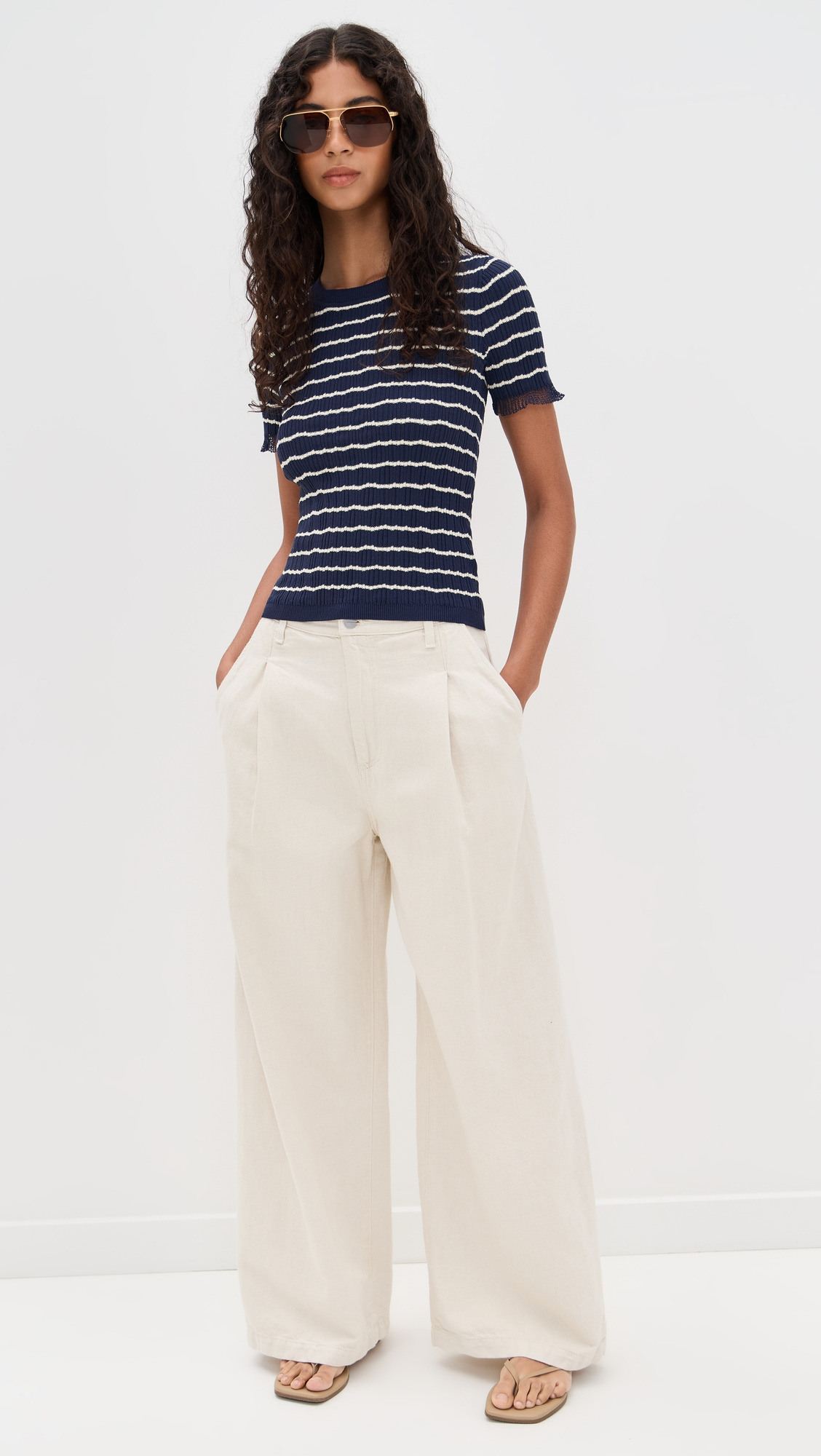 Chiara Stripe Short Sleeve Shirt - 4