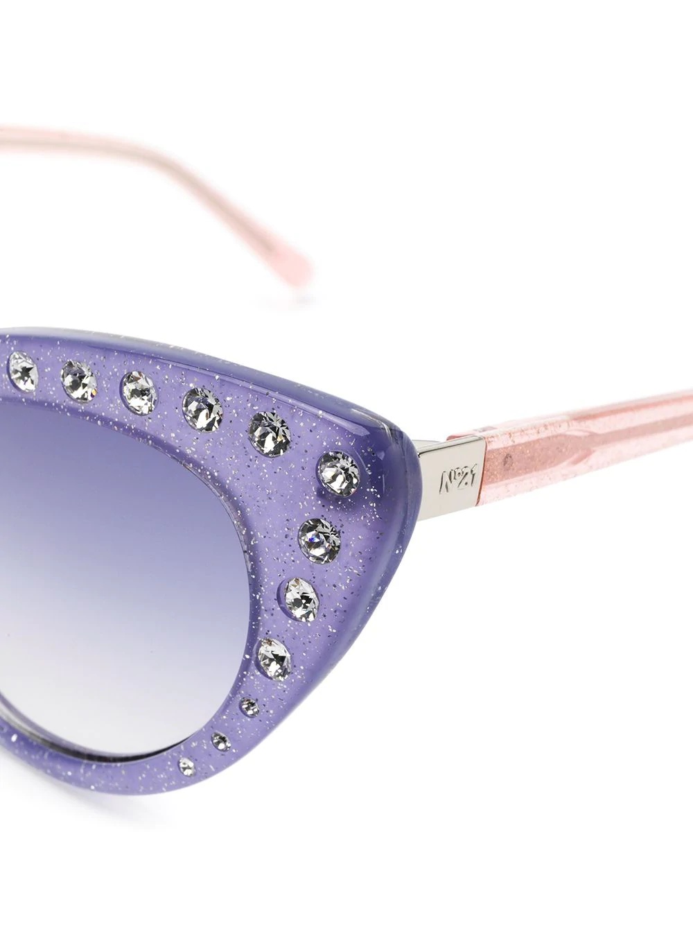 crystal-embellished cat-eye sunglasses - 3