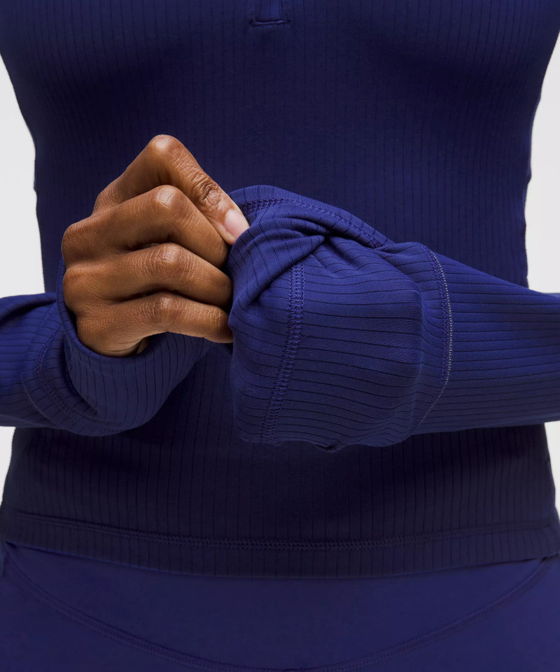 It's Rulu Ribbed Cropped Half Zip *Updated 6