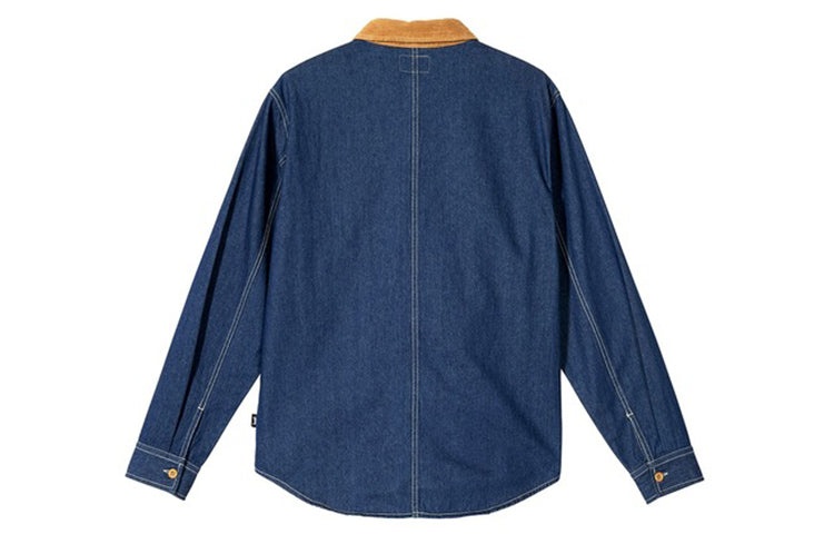 Stussy Corduroy Denim Mix Shirt 'Brown Blue' 1110126 - 2
