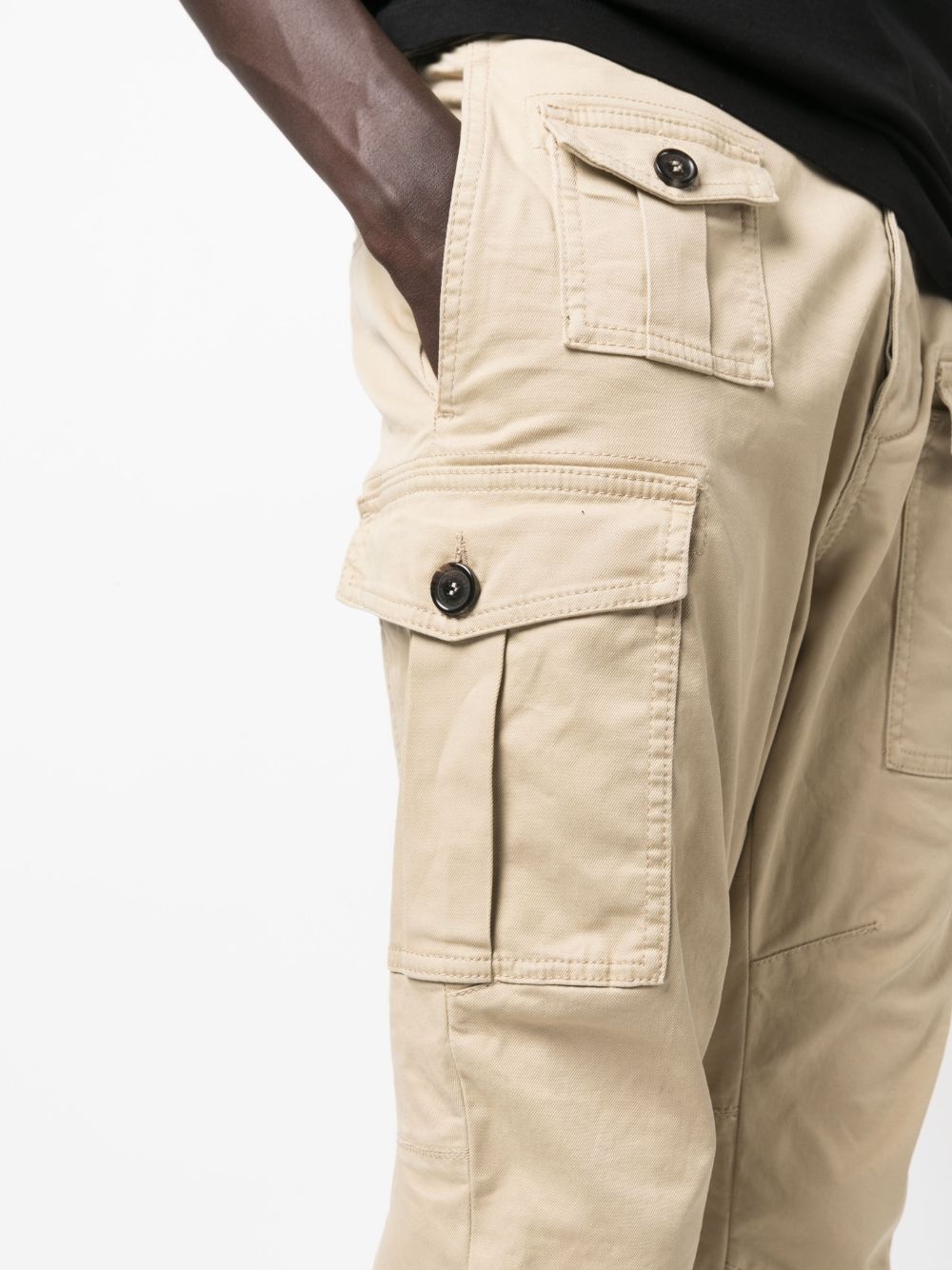 button-up cargo trousers - 5