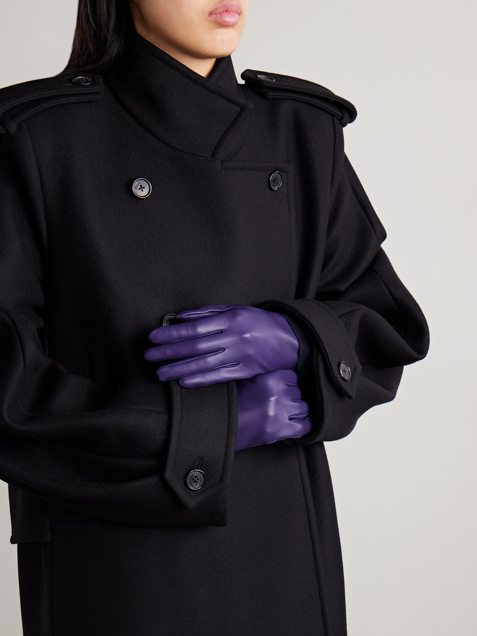 Remo Mid leather gloves Purple - 2