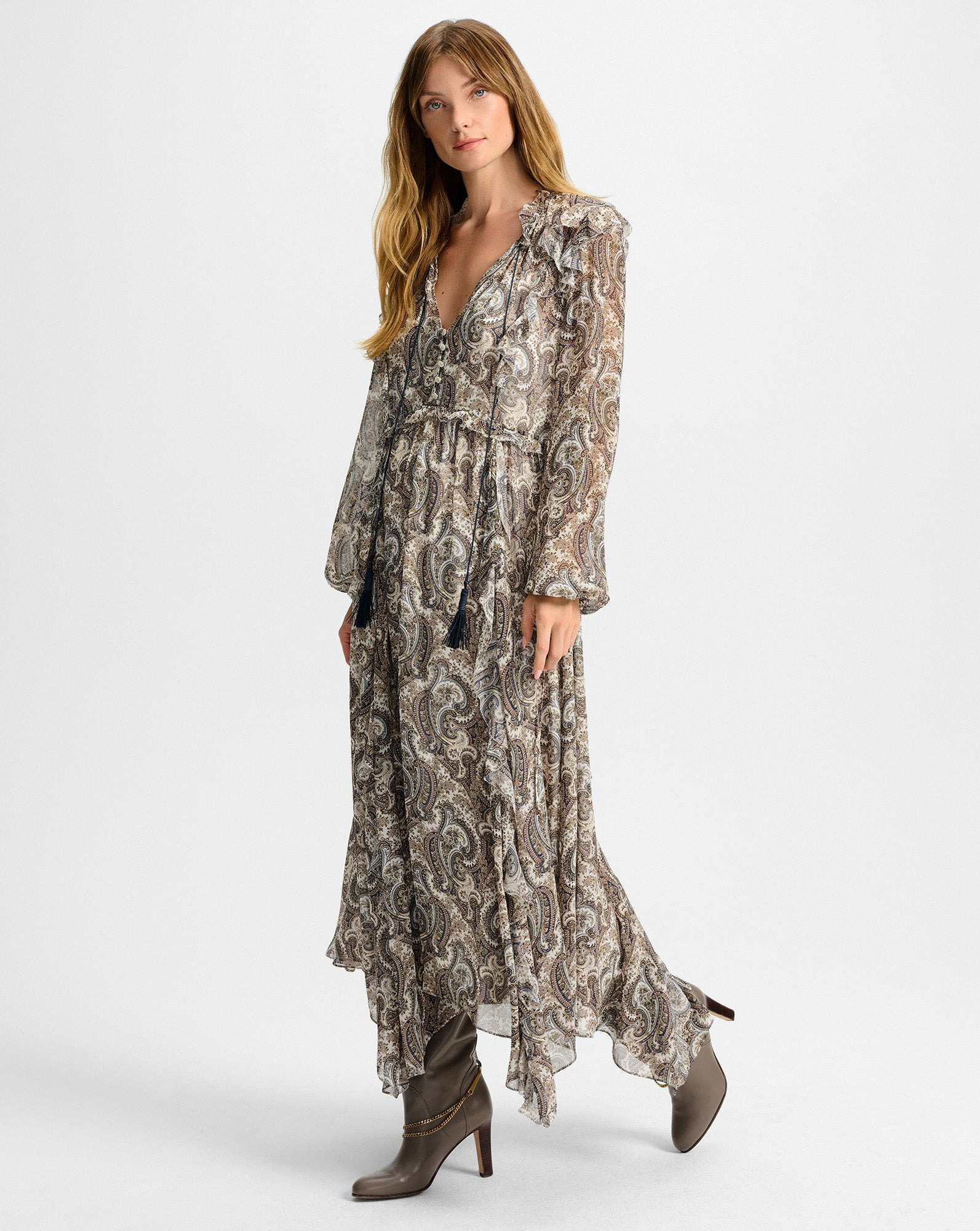 LILITH SILK MIDI DRESS - 2