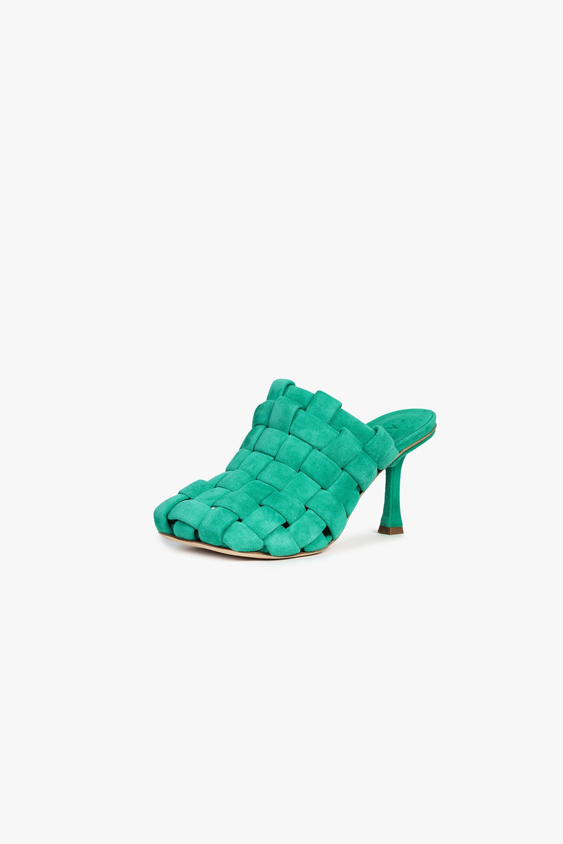 WILMA CHUBBY HIGH HEEL MULE EMERALD GREEN - 2