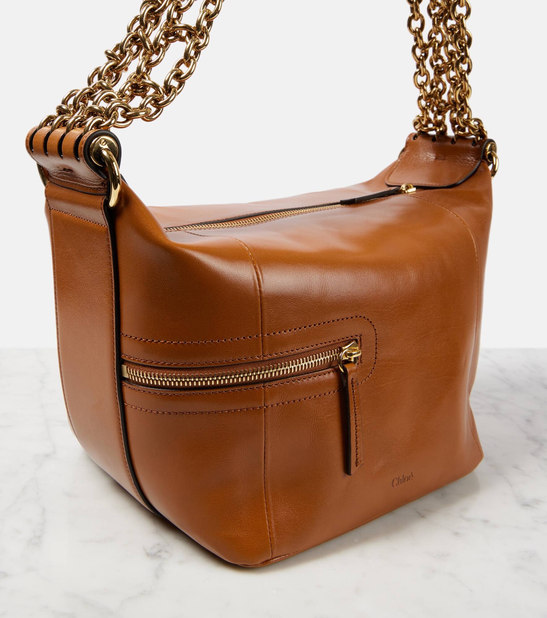 Camera Chain leather shoulder bag - 6