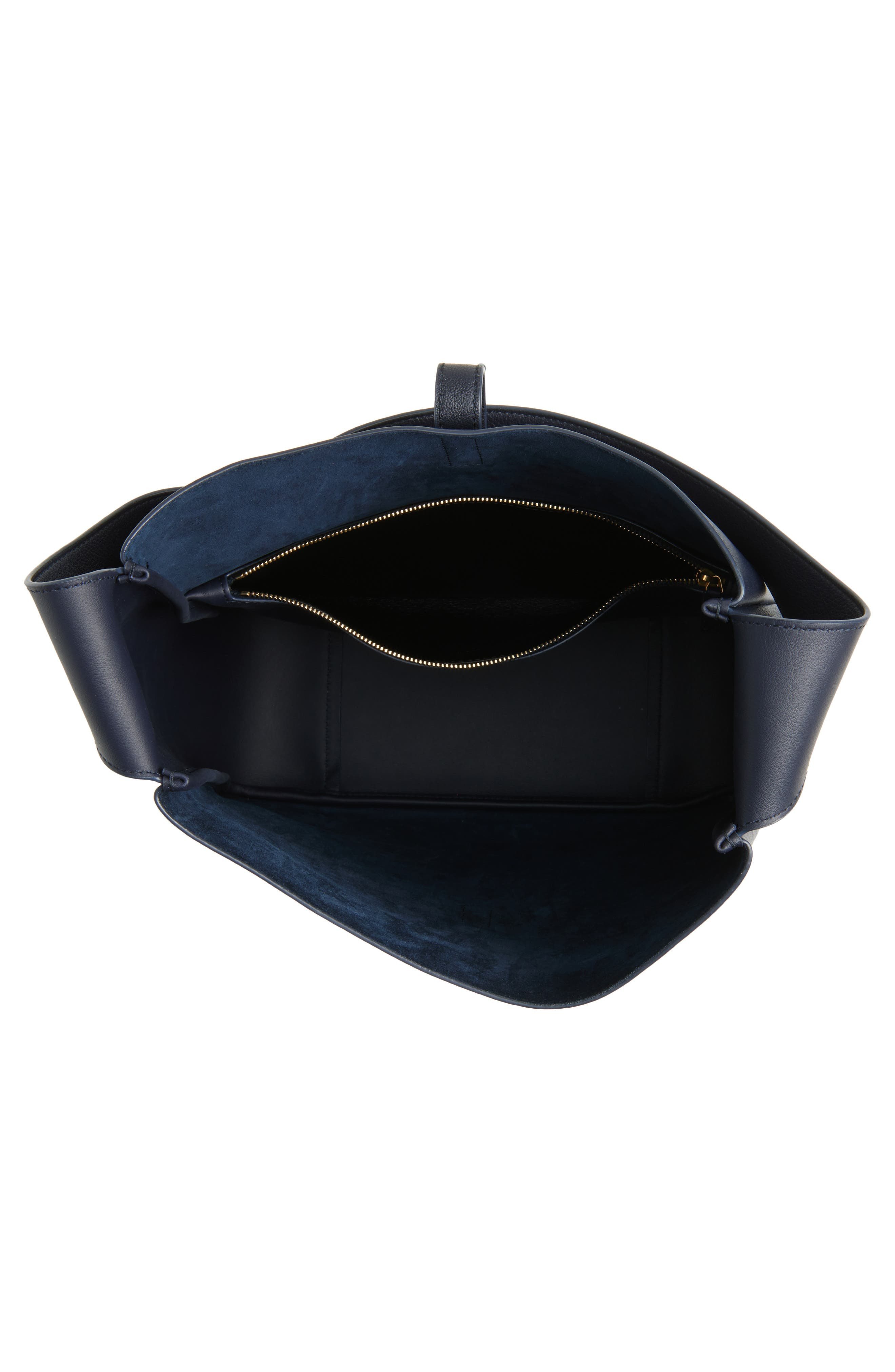 Saint Laurent Large Le 5 À 7 Leather Hobo Bag in Bleu Abysse at Nordstrom - 4