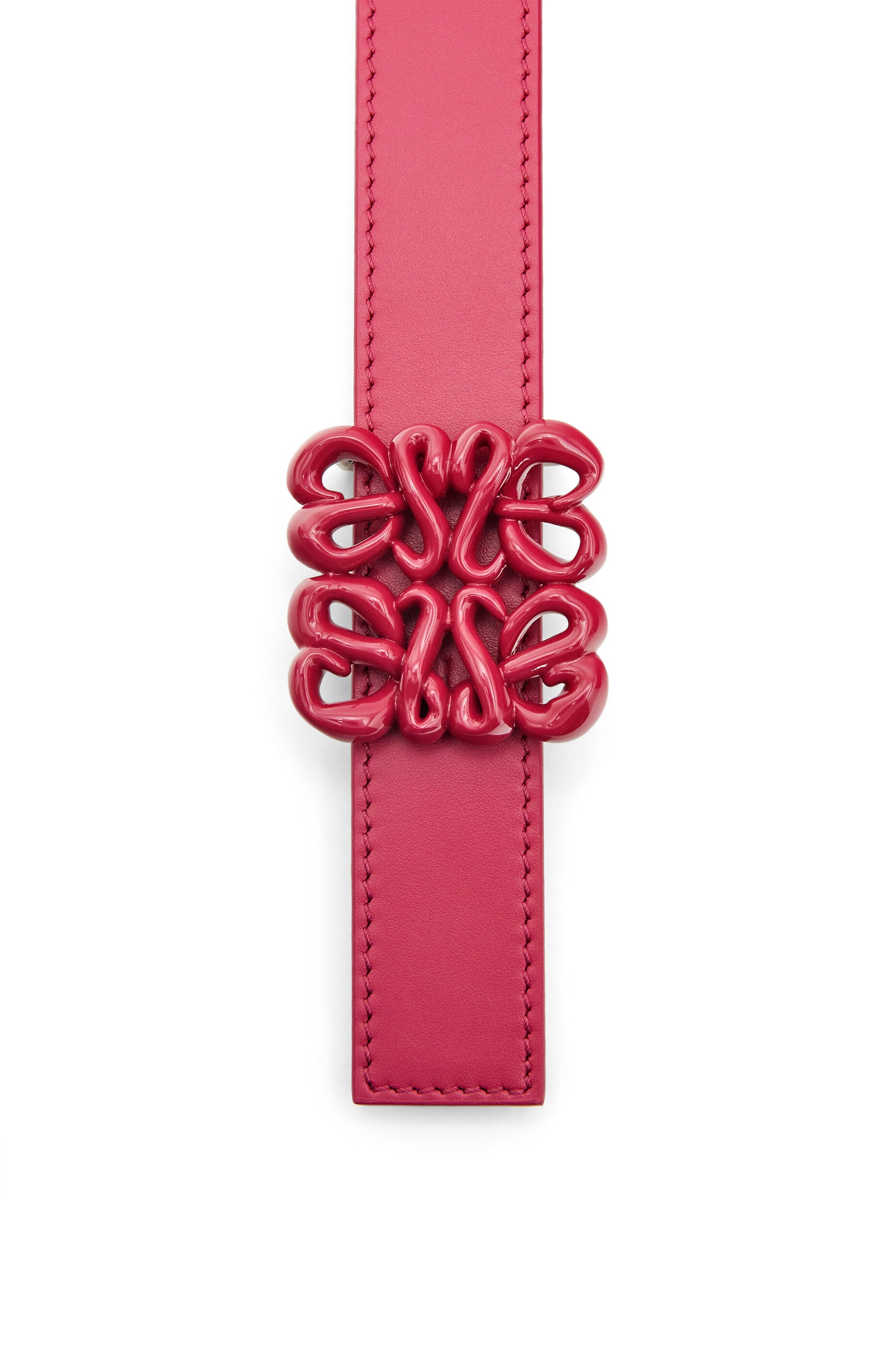 Inflated Anagram belt in soft calfskin and brass - 3