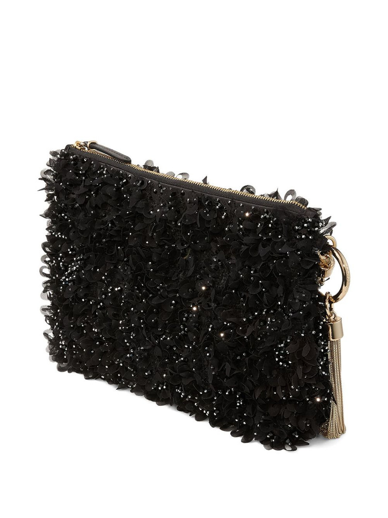JIMMY CHOO Callie crystal floral clutch bag outlook