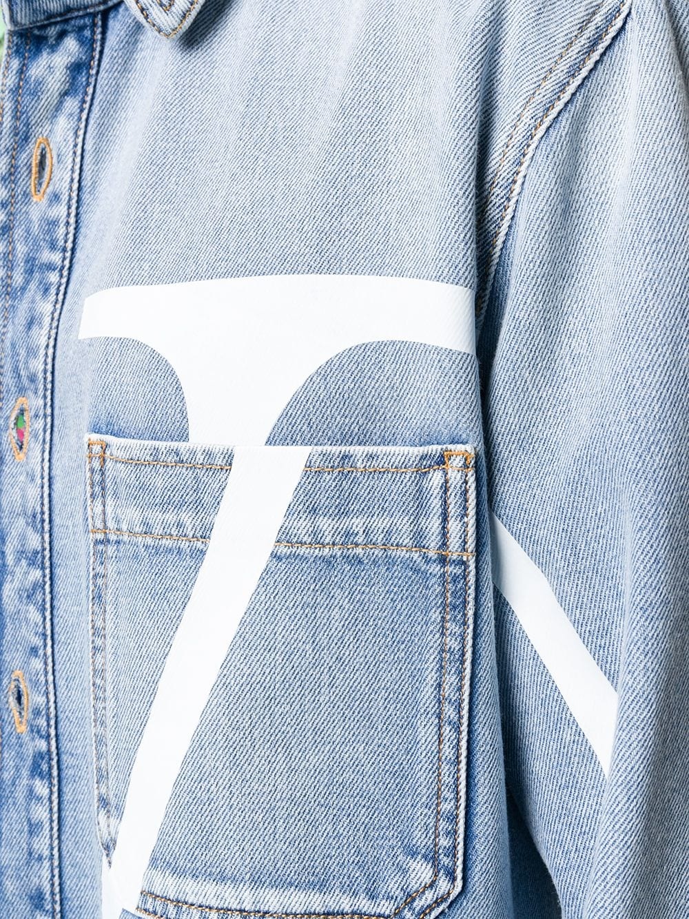 oversized VLOGO denim shirt - 5