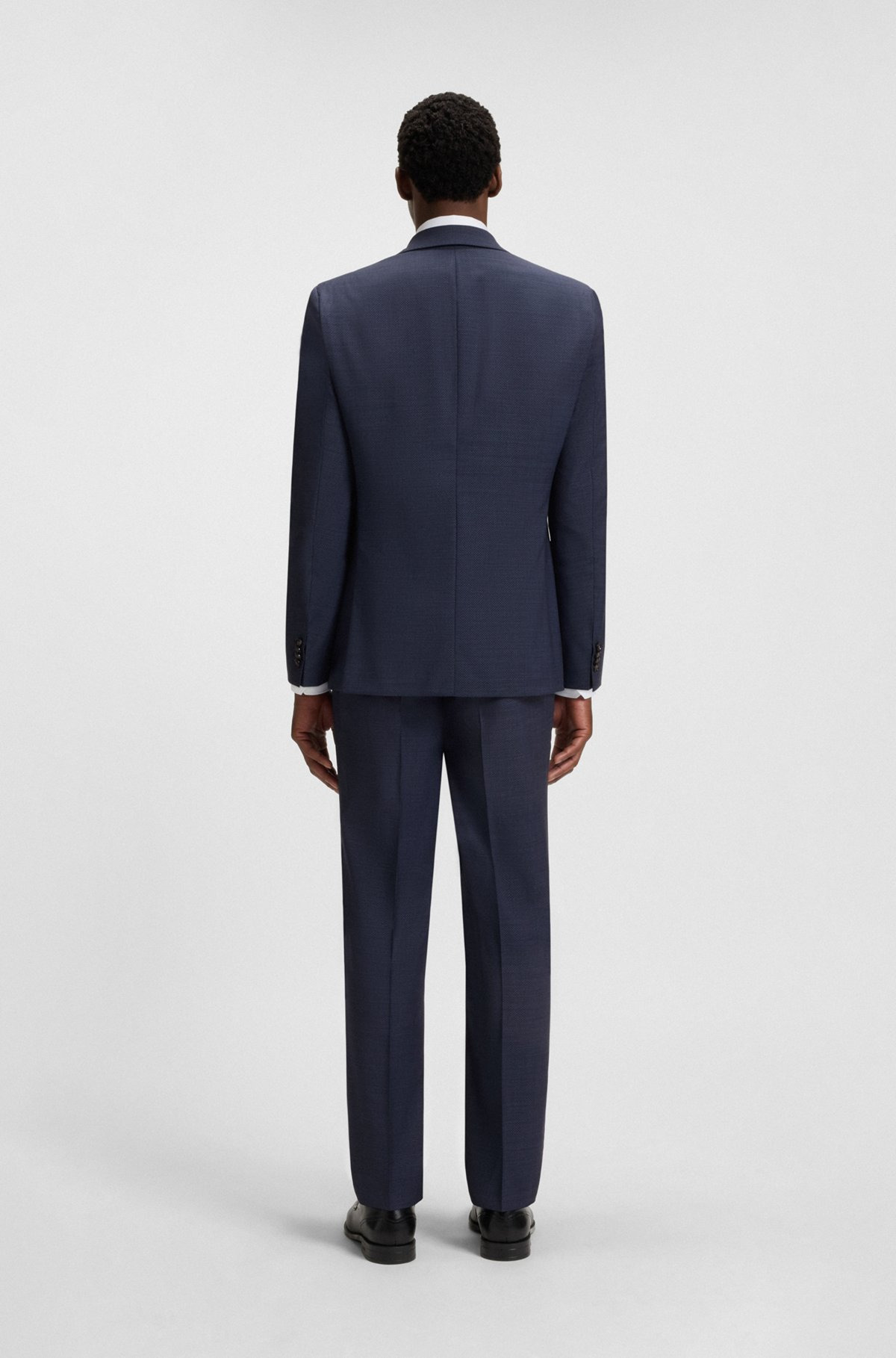 REGULAR-FIT SUIT IN MICRO-PATTERNED WOOL - 3