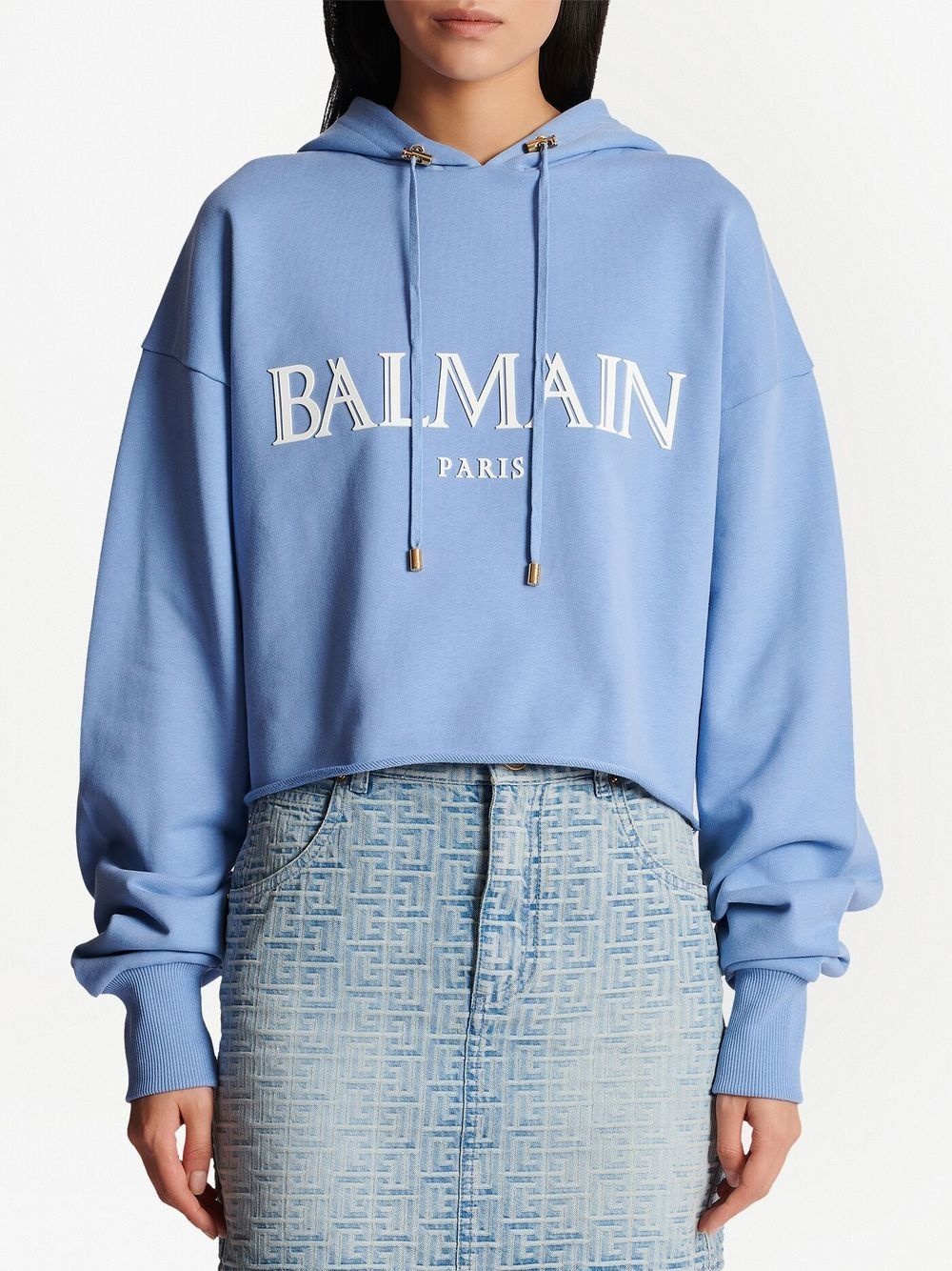 Roman-rubber-logo-cropped-hoodie - 5