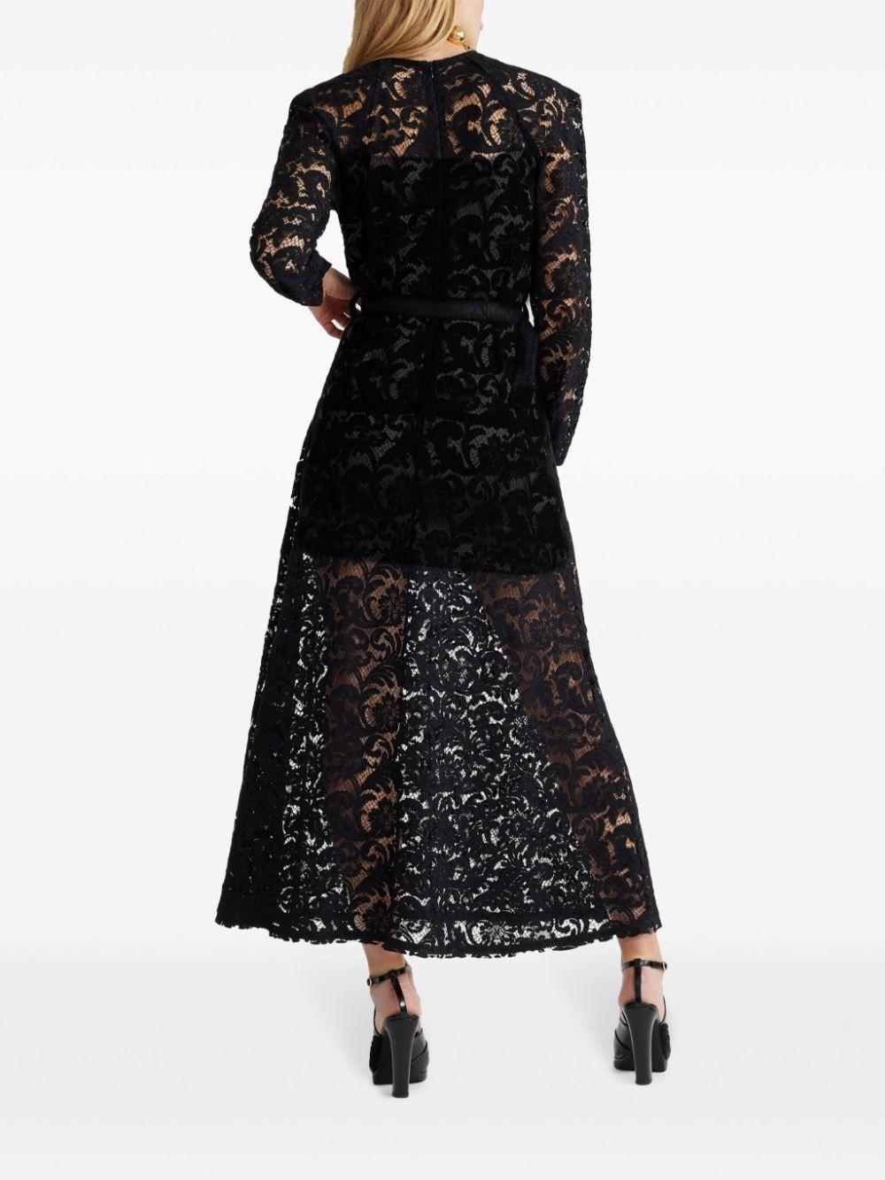 floral-lace organic cotton dress - 3