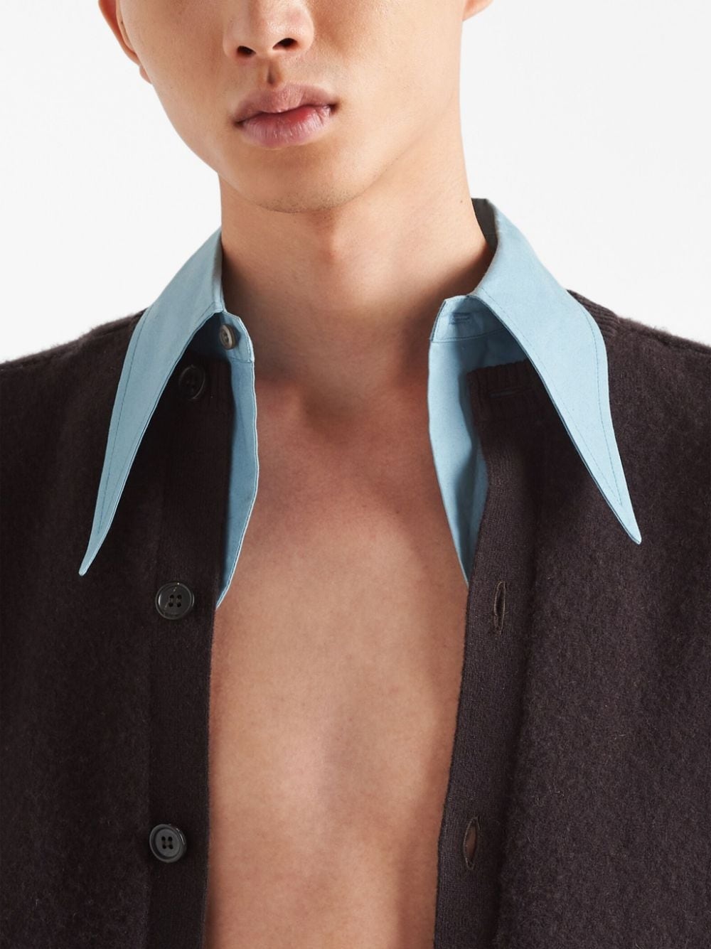 layered cashmere cardigan - 5