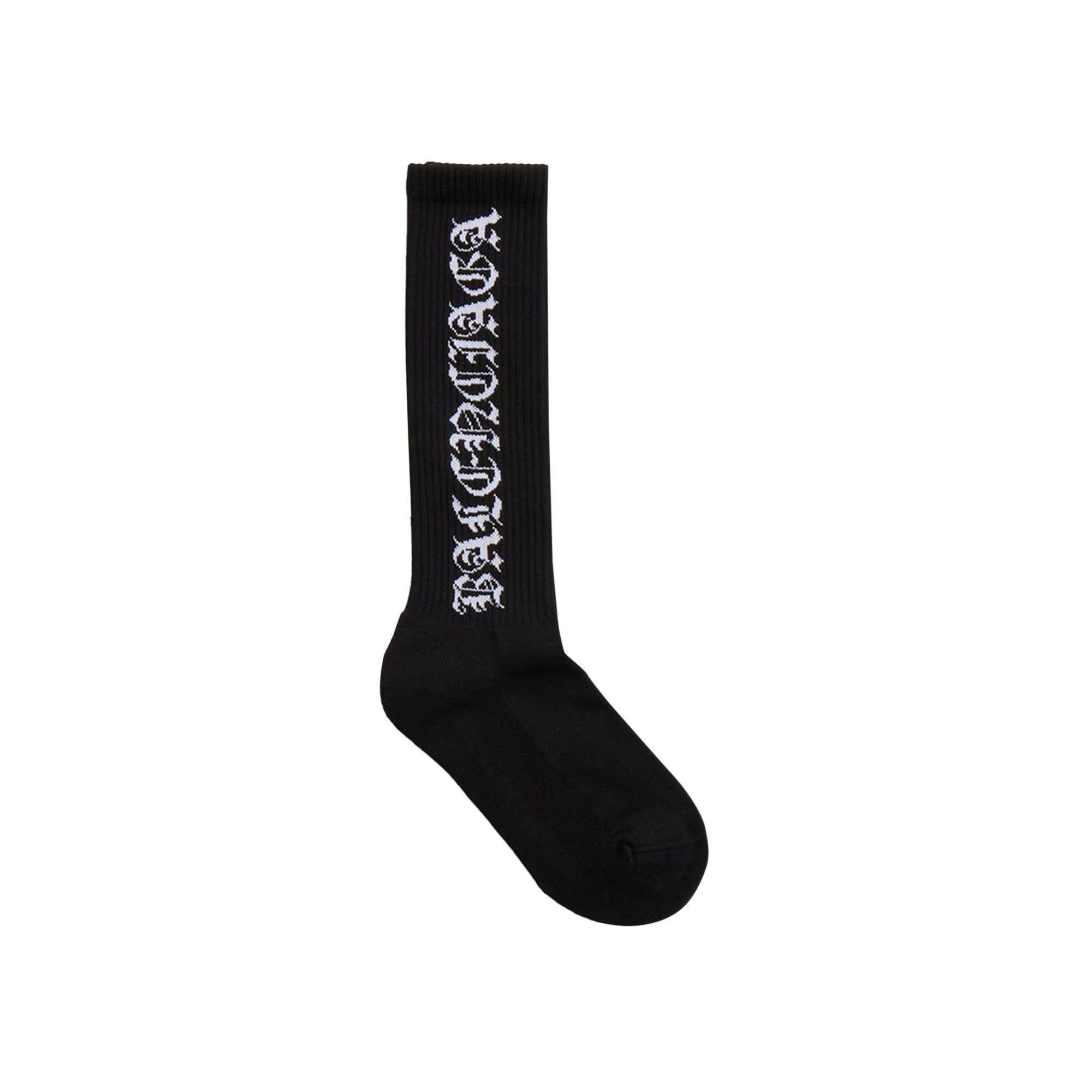 Balenciaga Gothic Tennis Socks 'Black/White' - 1