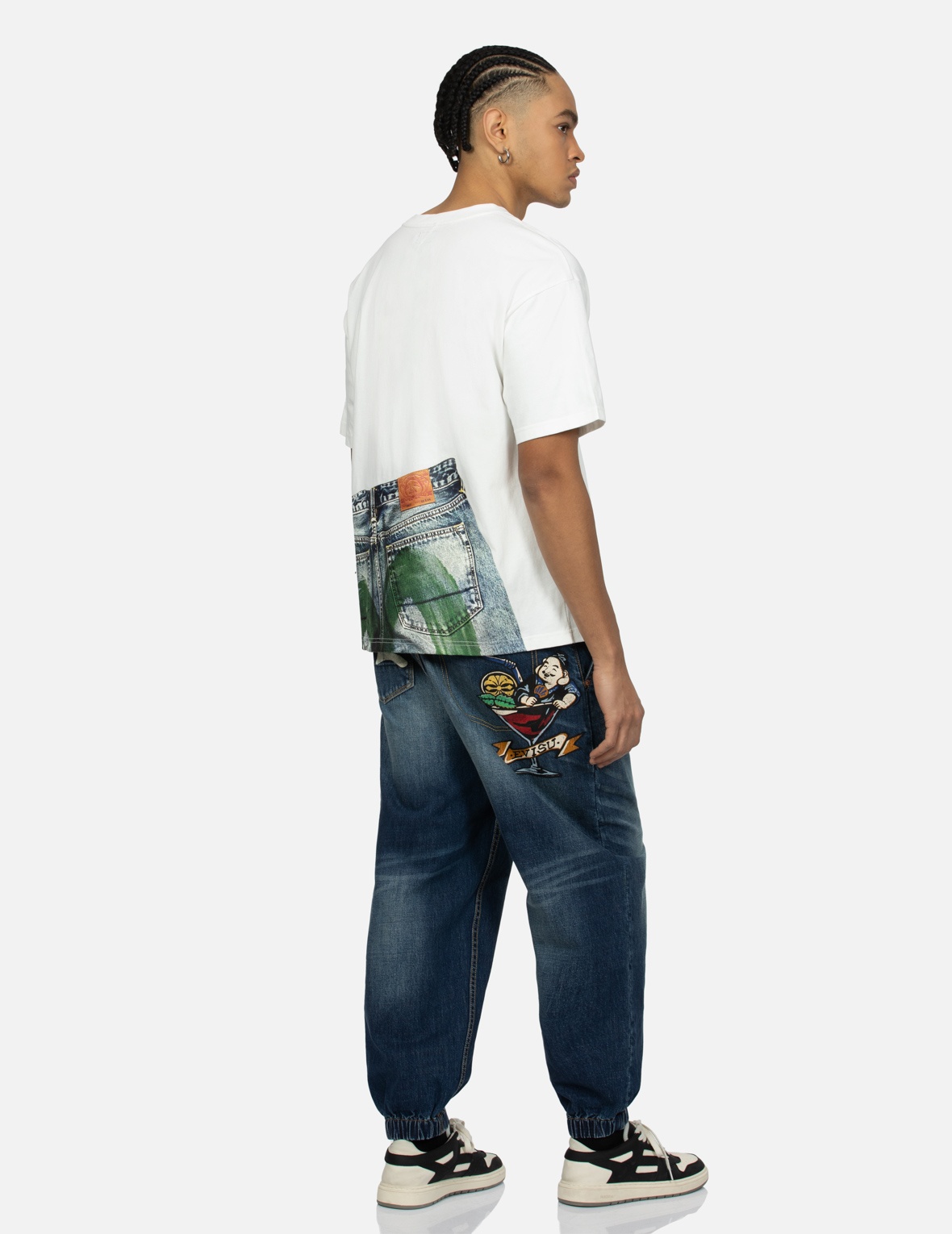 SIMULATED DIGITAL PRINT RELAX FIT T-SHIRT - 3