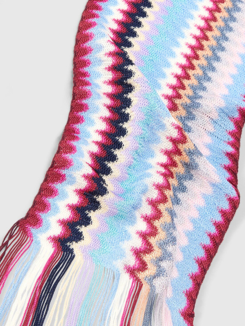 Missoni Viscose scarf with fringes and zigzag motif outlook
