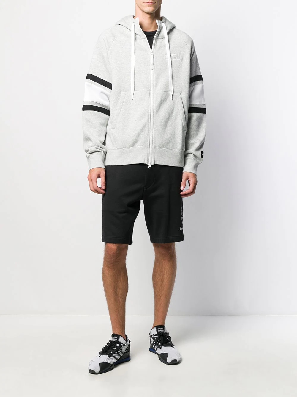 block stripe hoodie - 2