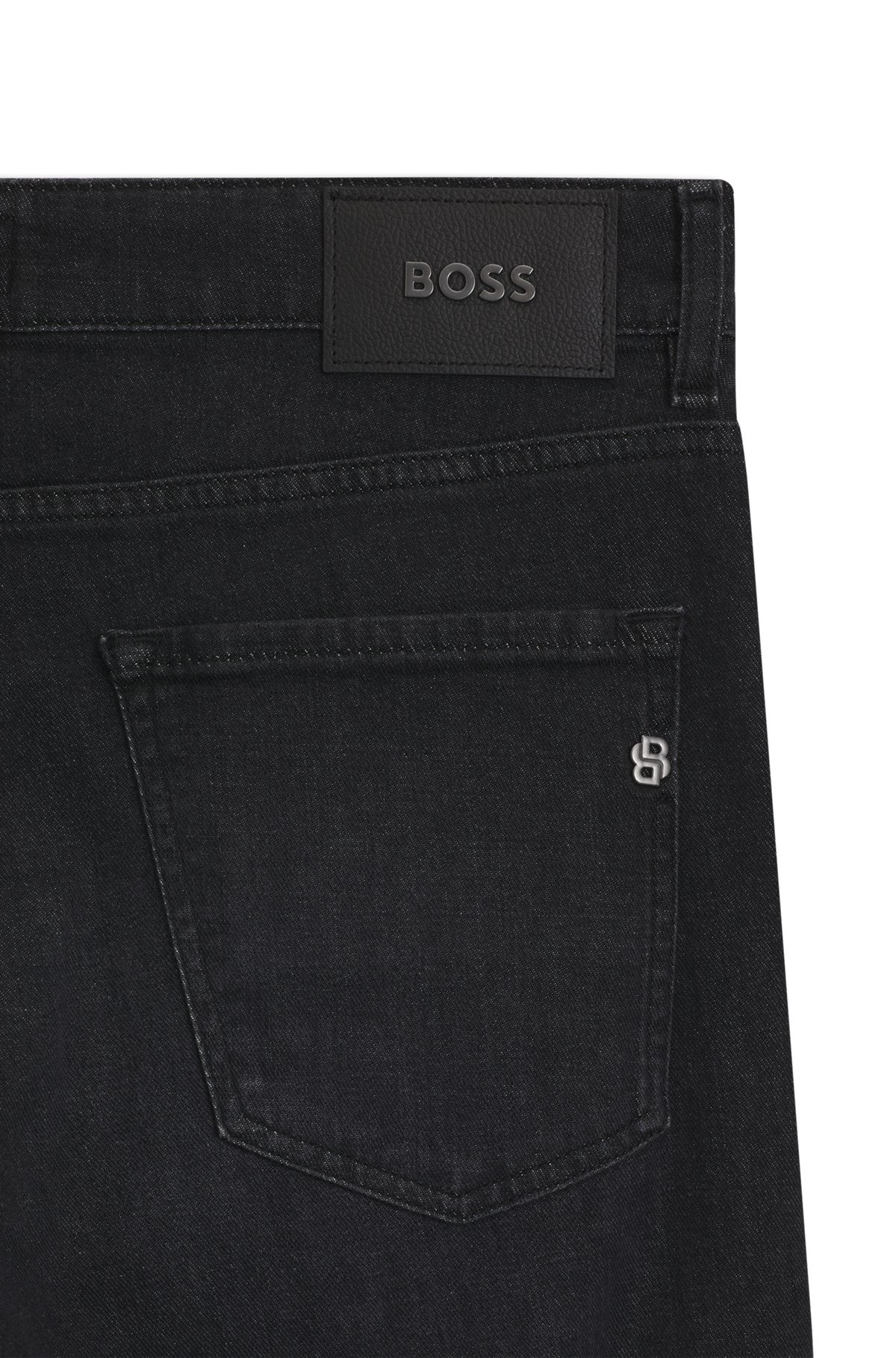 DELAWARE SLIM-FIT JEANS IN BLACK ITALIAN-MADE DENIM - 6