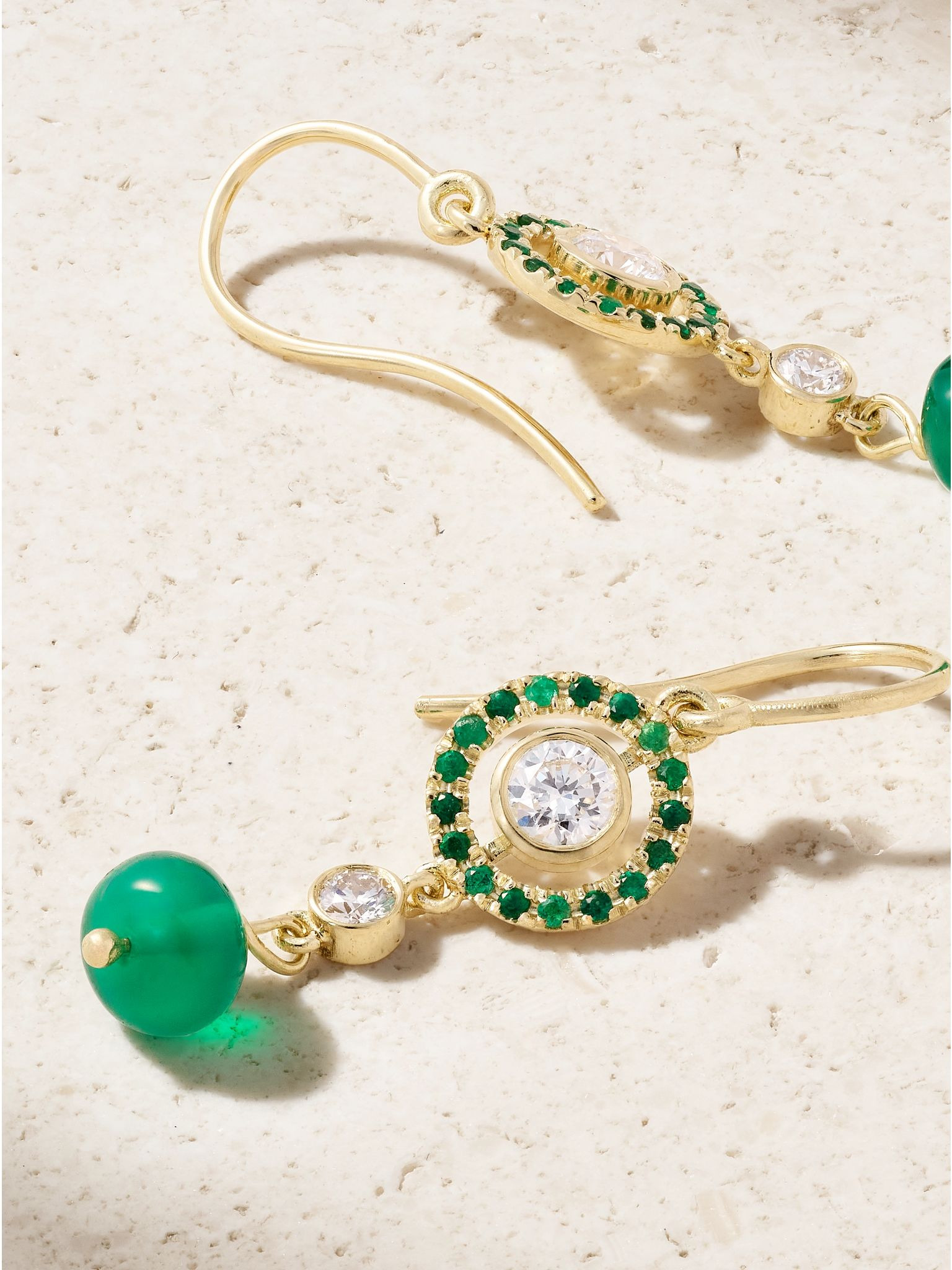 Orbit 18-karat gold multi-stone earrings Gold - 3