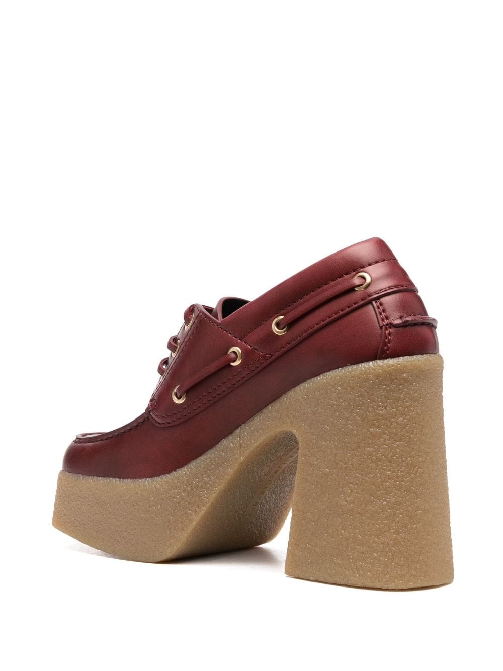 block-heel platform loafer mules - 3
