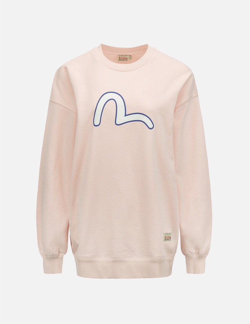 EVISU Fortune Cat and Daruma Print Sweatshirt outlook