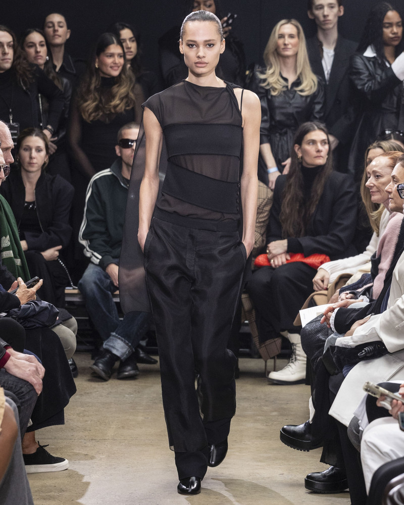 Teddy Pant in Wool Twill Suiting with Organza 1