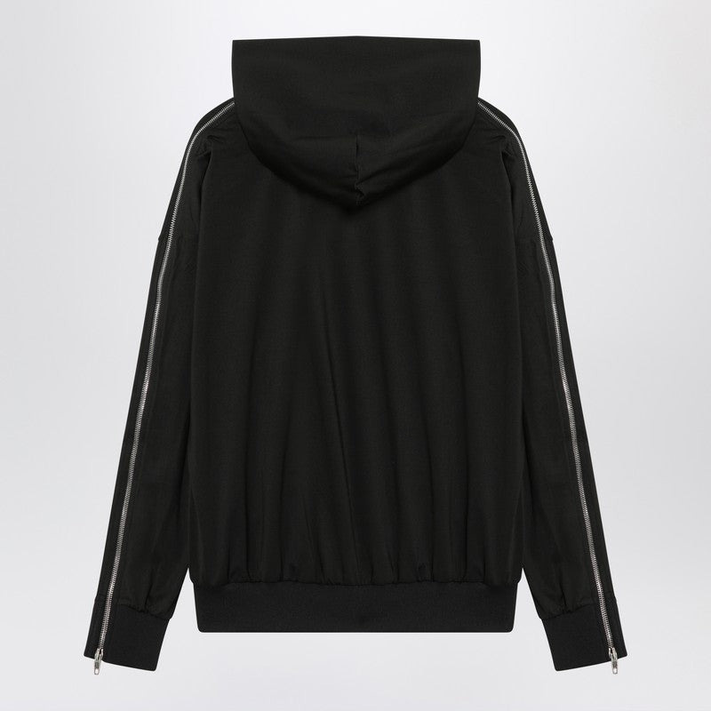 Balenciaga Black Zip-Up Sweatshirt Loop Sports Icon Women - 2