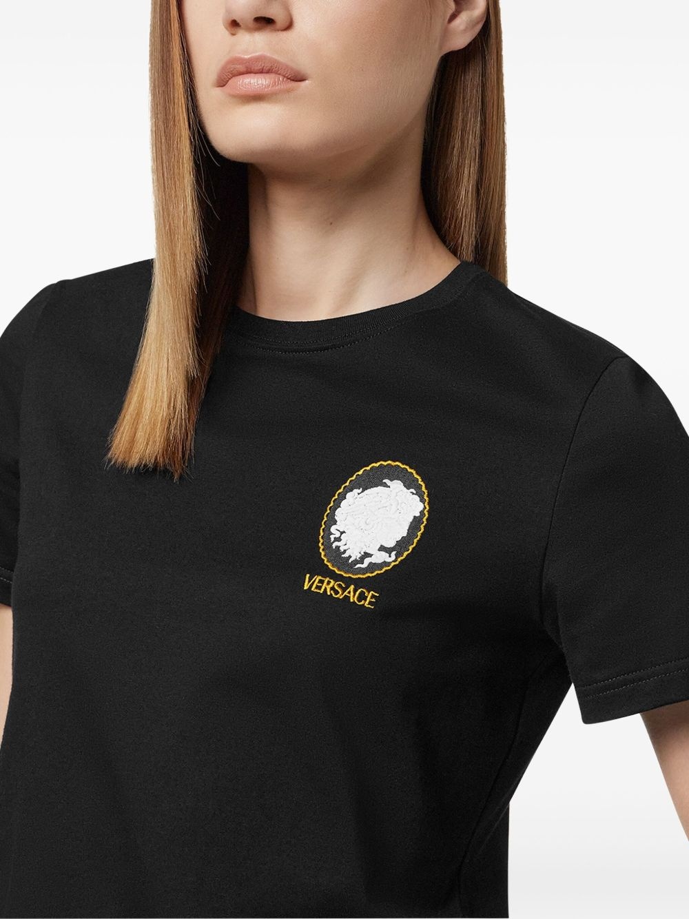 Cameo logo-embroidered T-shirt - 3