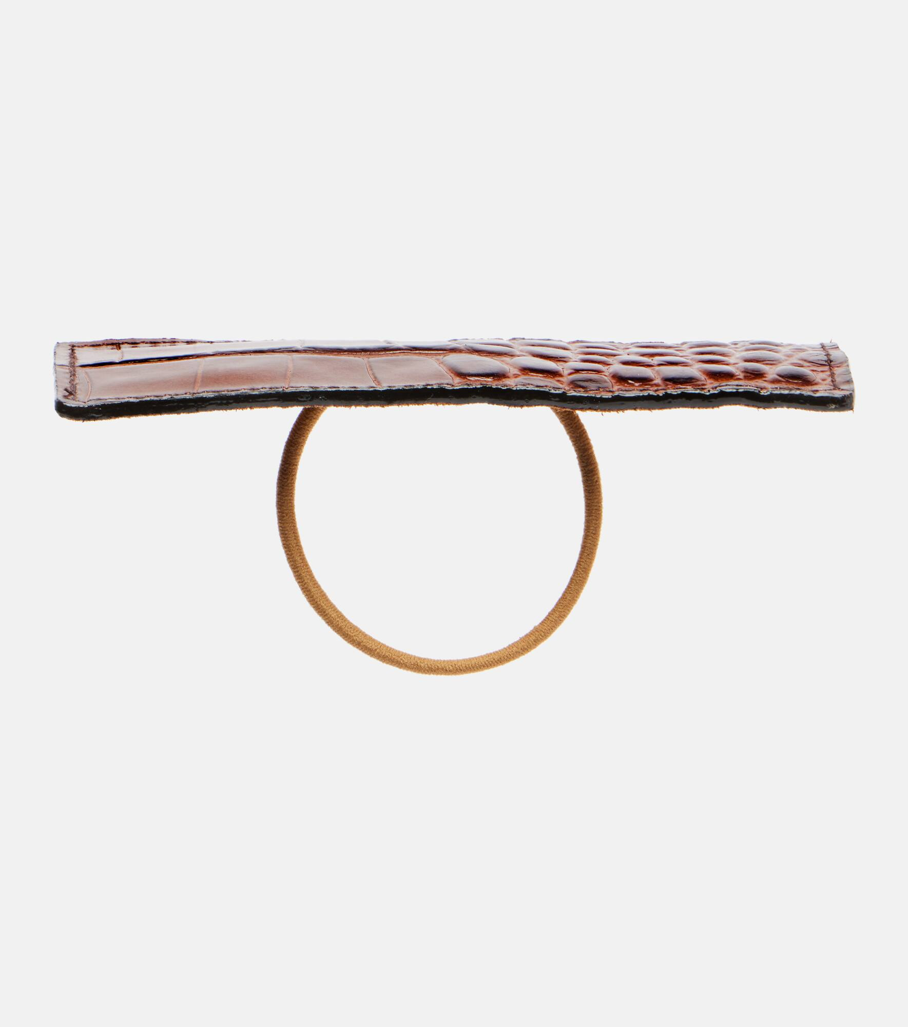 Snake-effect leather hair tie - 3