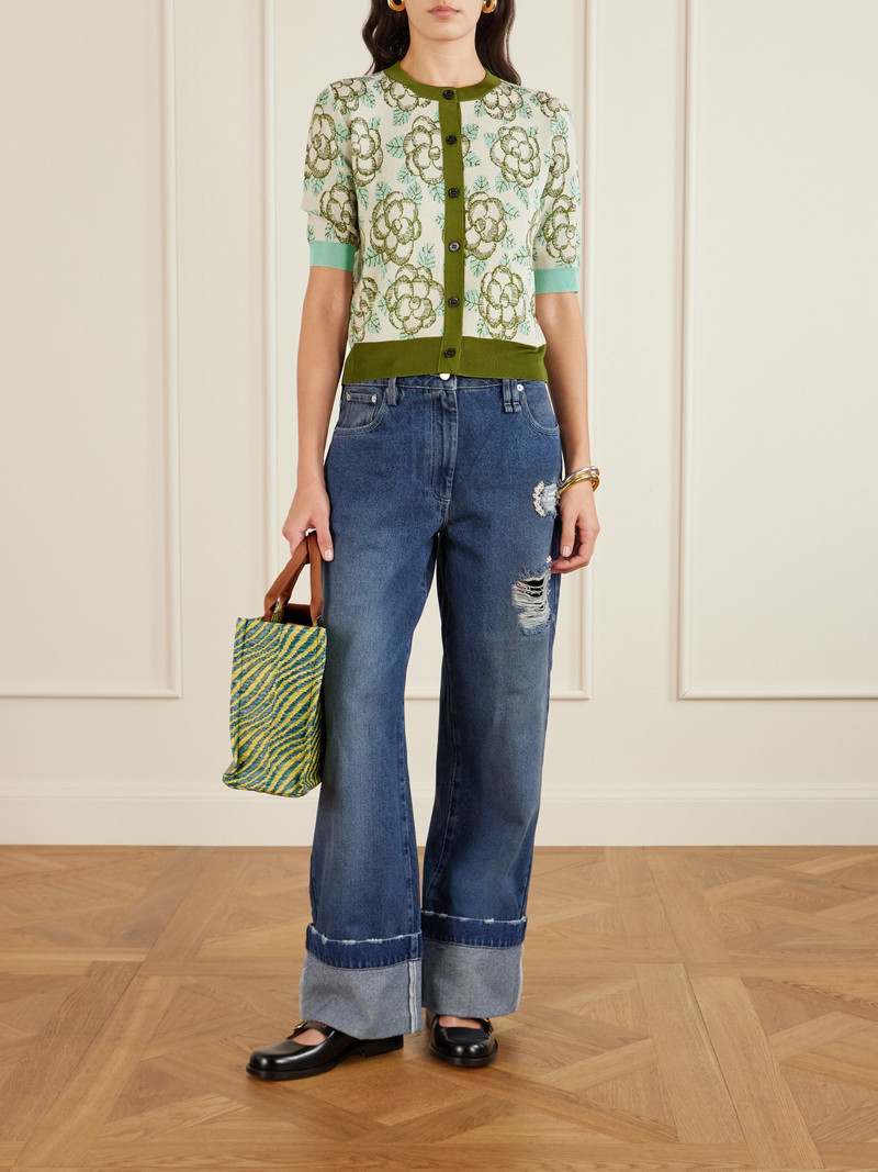 Marni Basket Small Jacquard Tote outlook