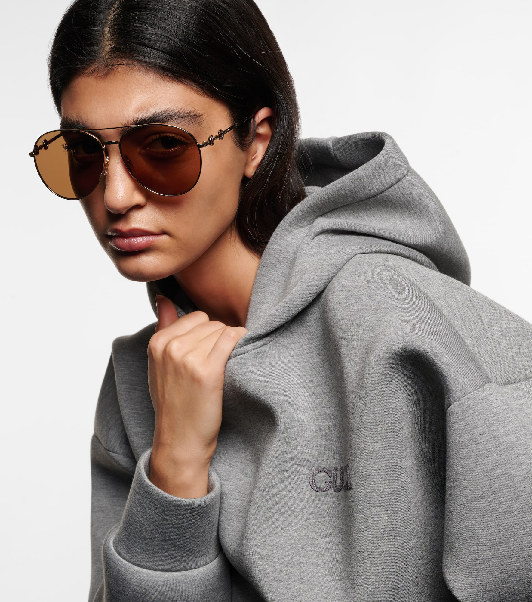 Horsebit aviator sunglasses - 3
