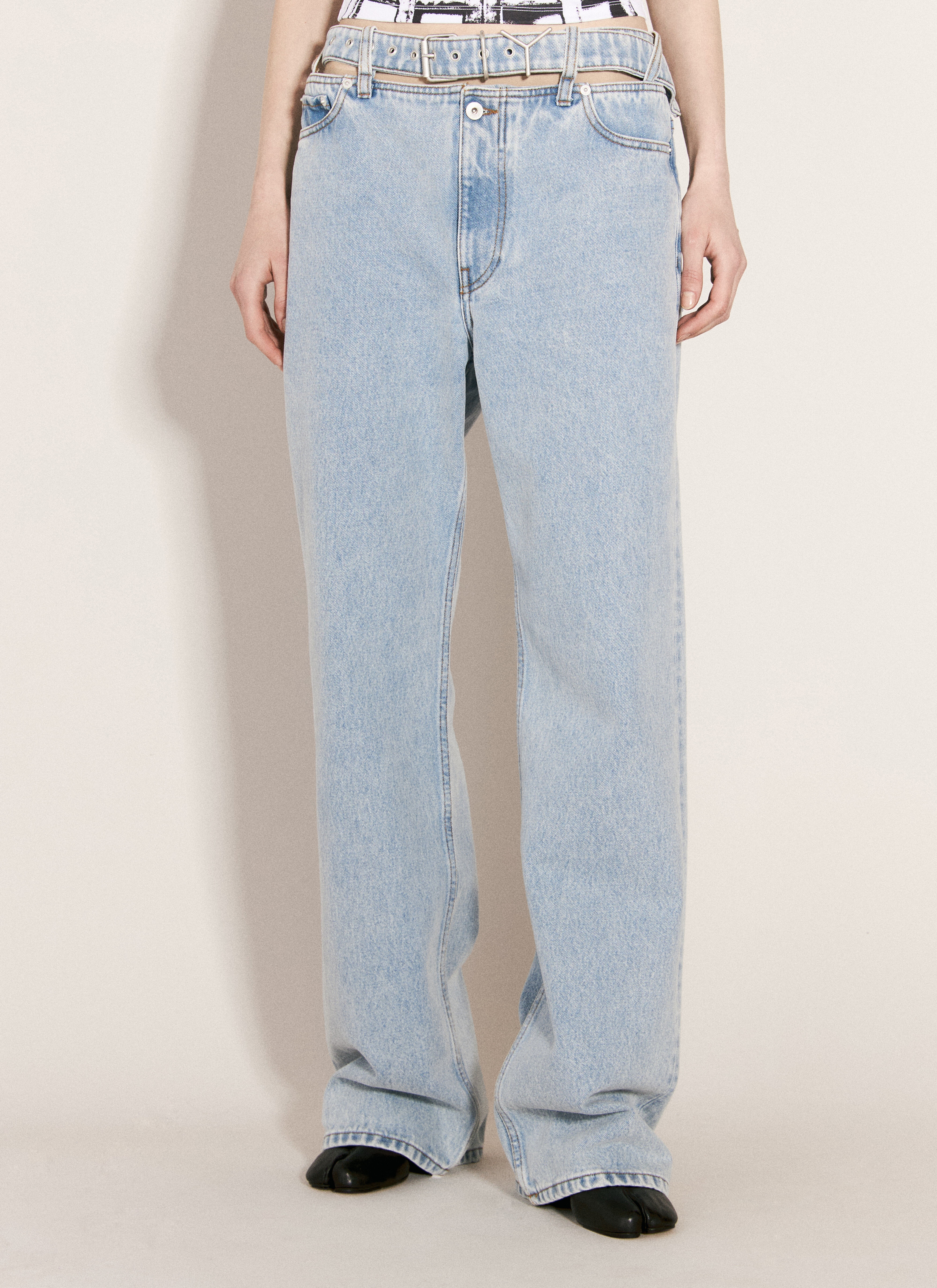 Y/Project Evergreen Y Belt Jeans | lncc | REVERSIBLE