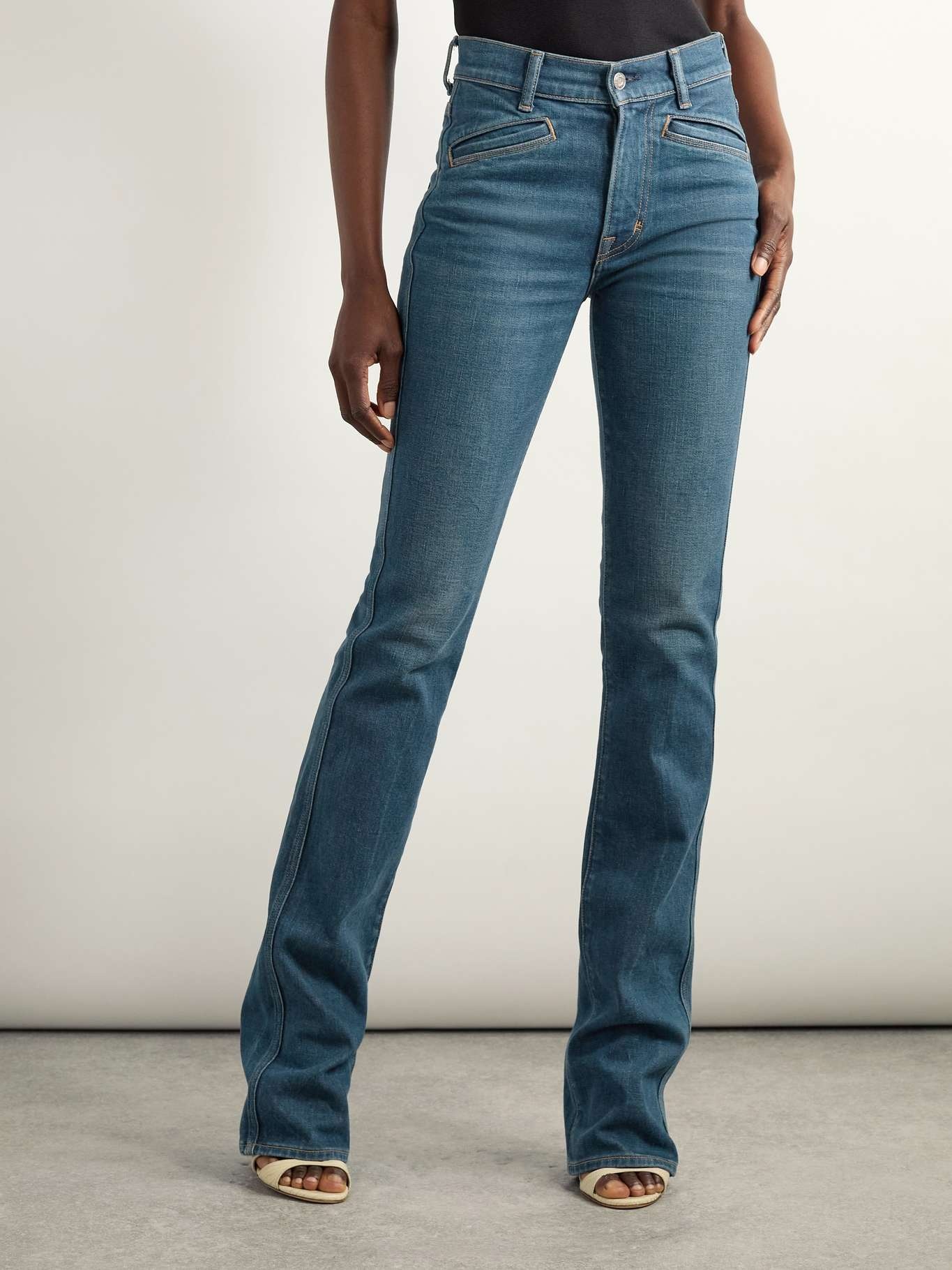 Mid-rise flared jeans Blue - 3