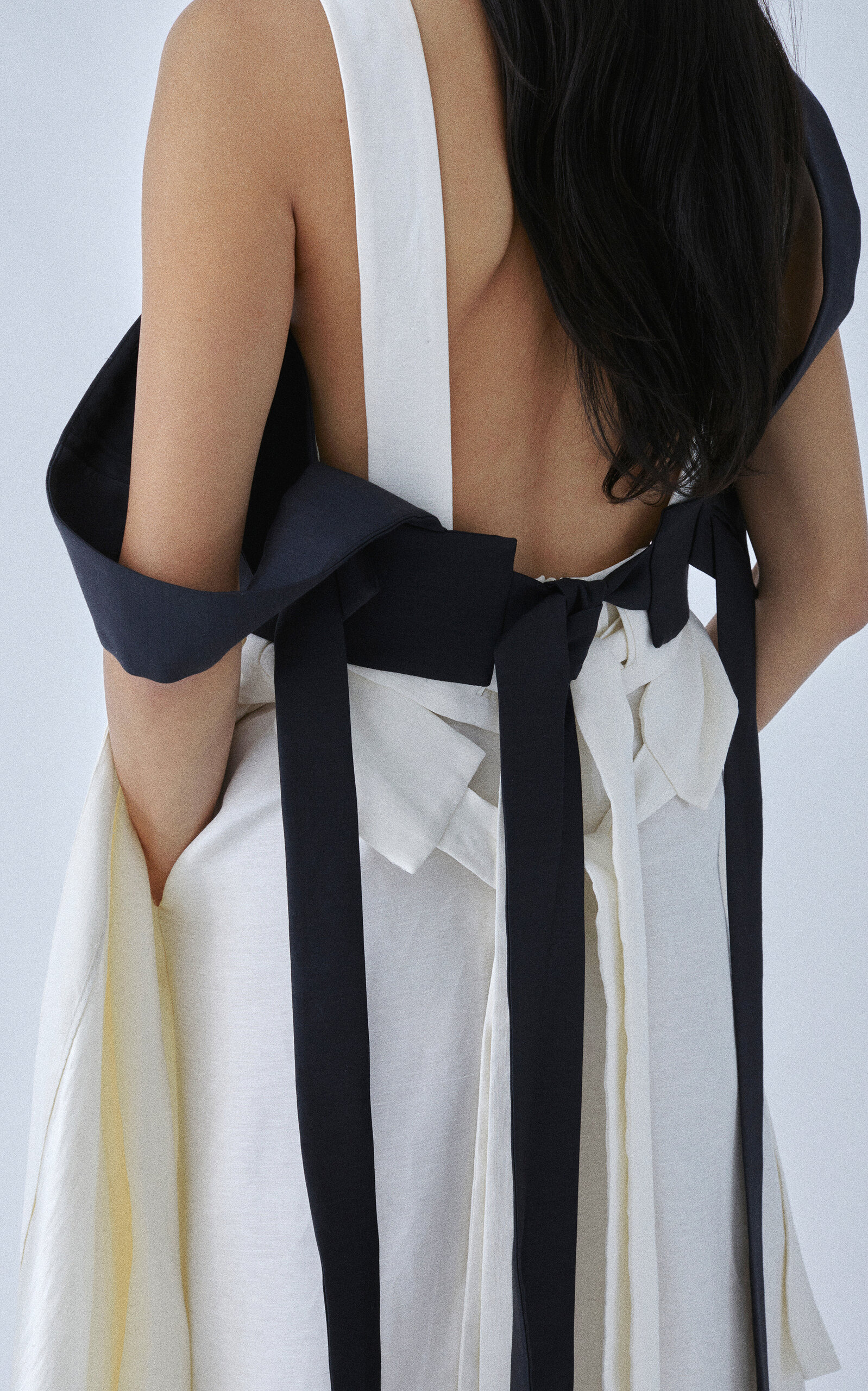 Monica Silk-Blend Maxi Dress ivory - 3