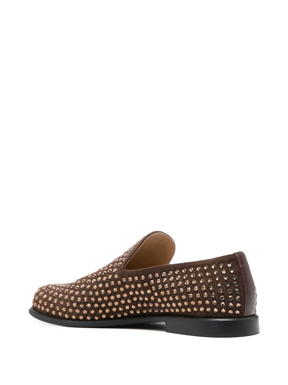crystal-embellished loafers - 3