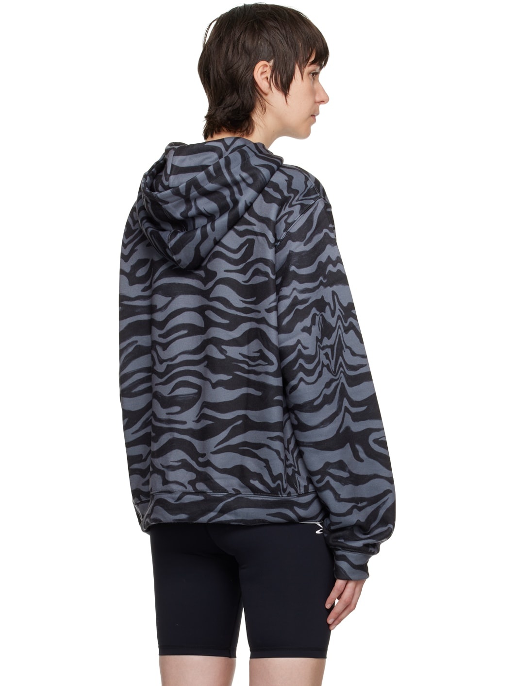 Gray Printed Hoodie - 3