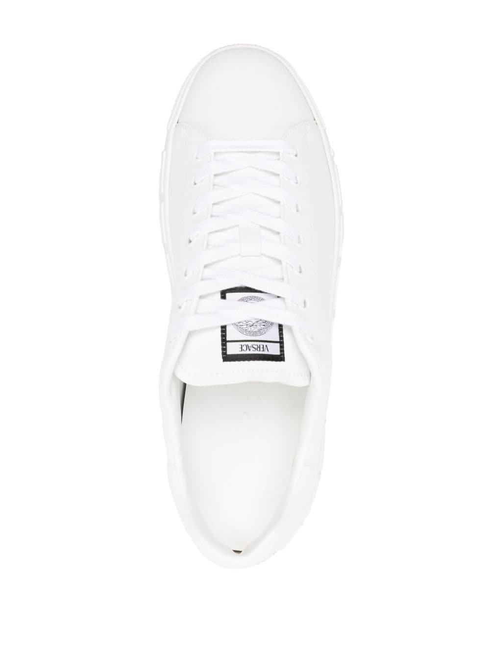 Greca faux-leather sneakers - 4
