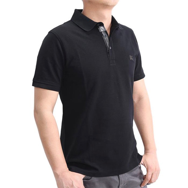 Men's Burberry Logo lapel Short Sleeve Polo Shirt Black 40551241 - 5
