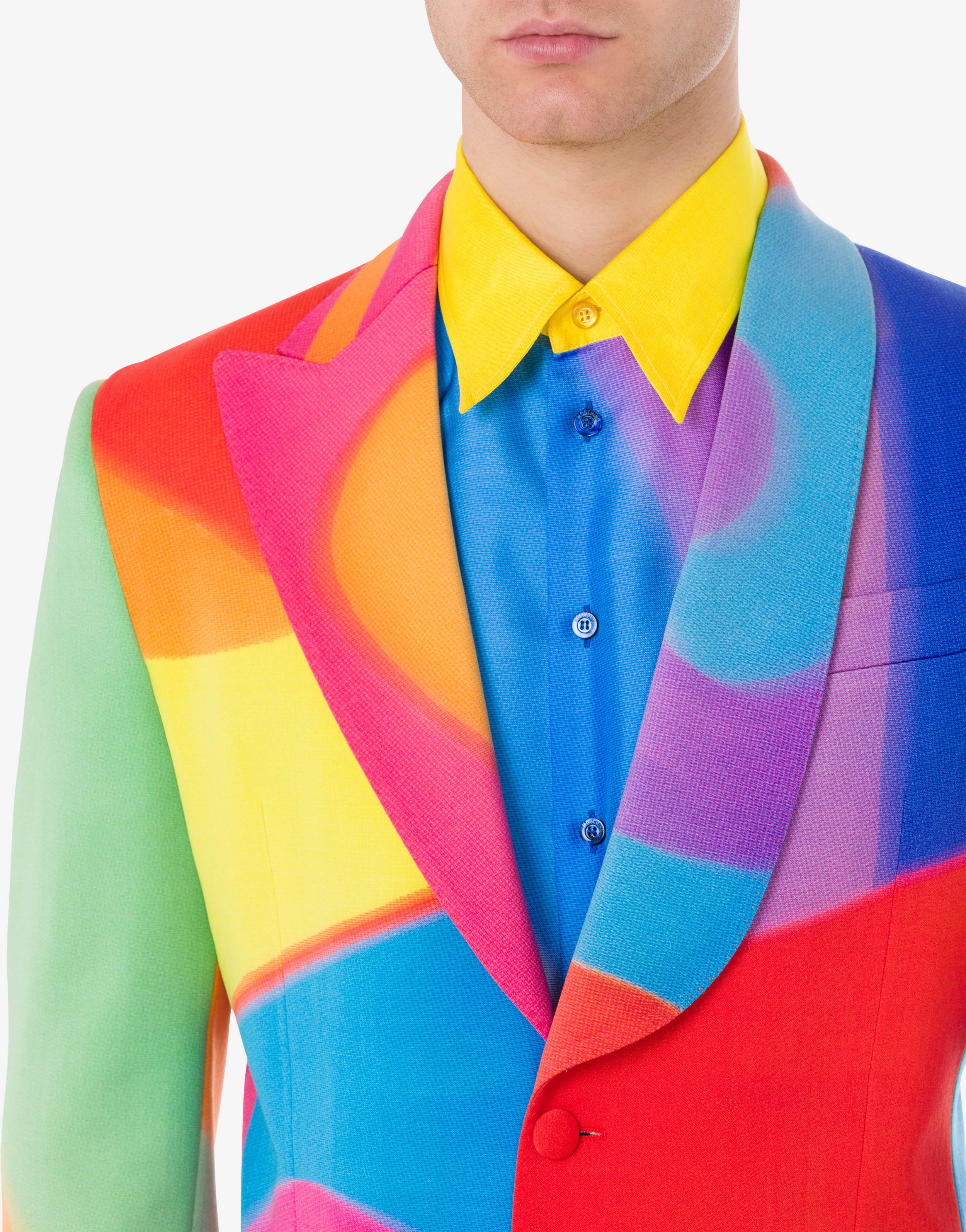 PROJECTION PRINT WOOL JACKET - 4