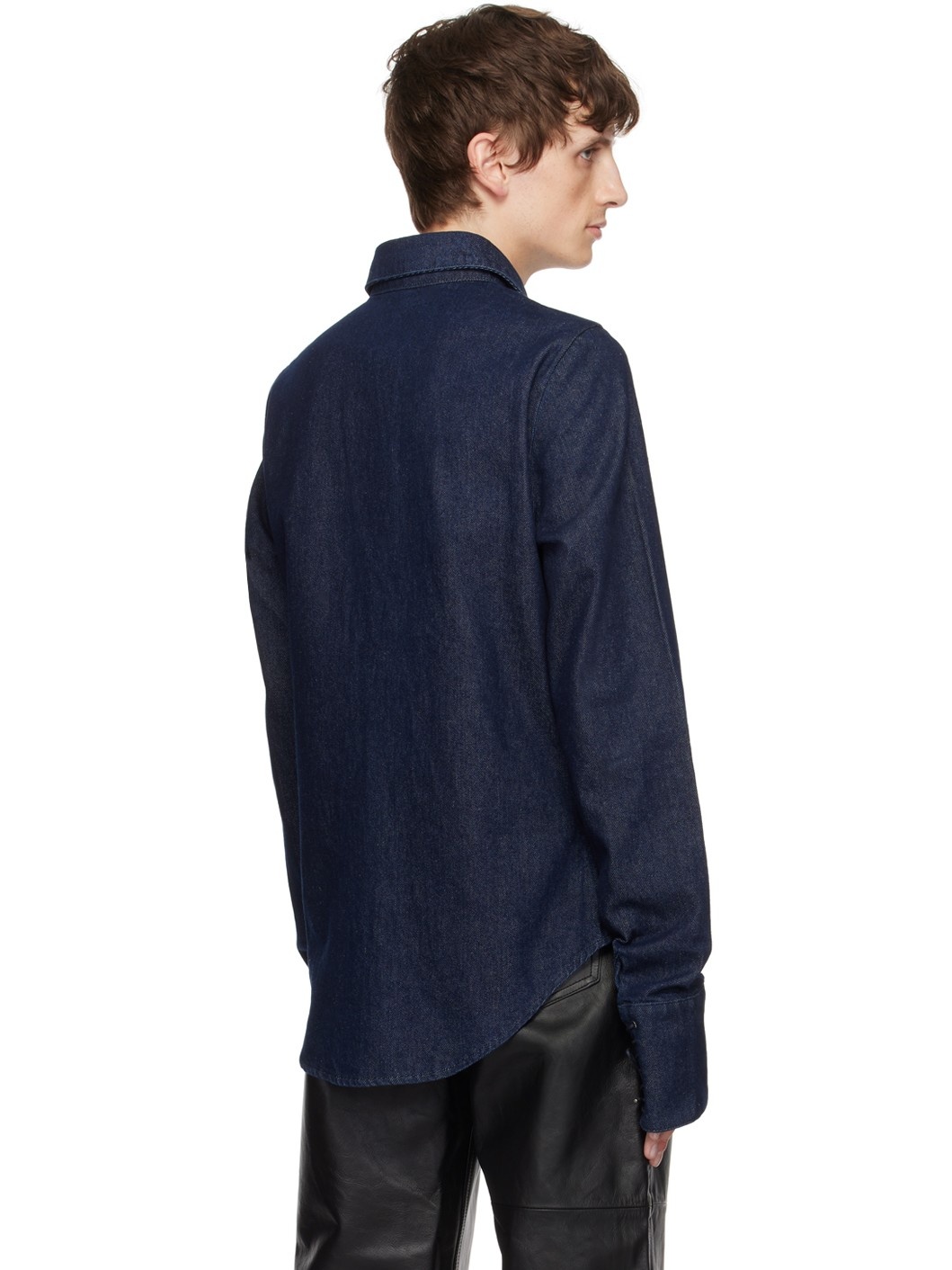 Indigo Button Denim Shirt - 3