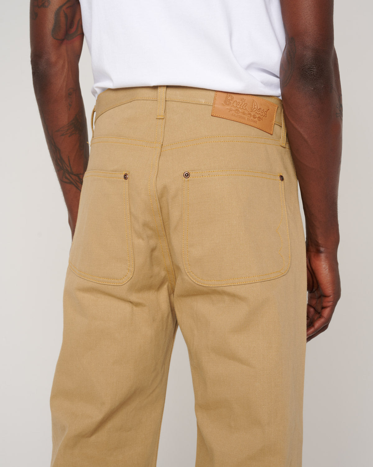 Type 00 13.5oz Selvedge Bull Denim - Tan - 6