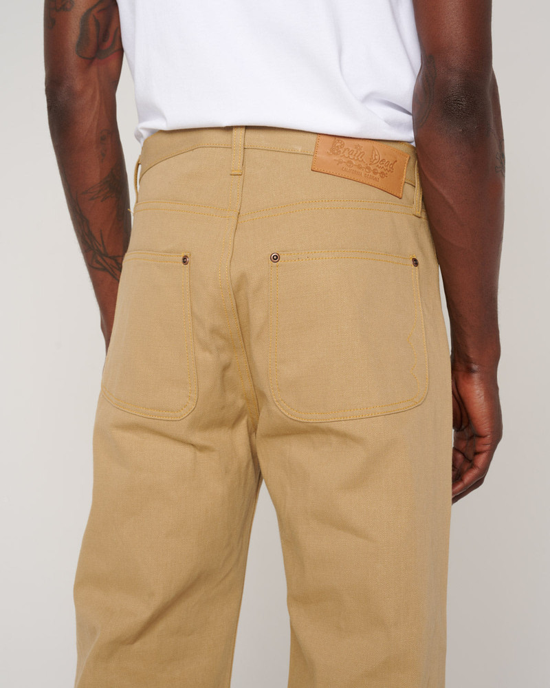 Type 00 13.5oz Selvedge Bull Denim - Tan 6