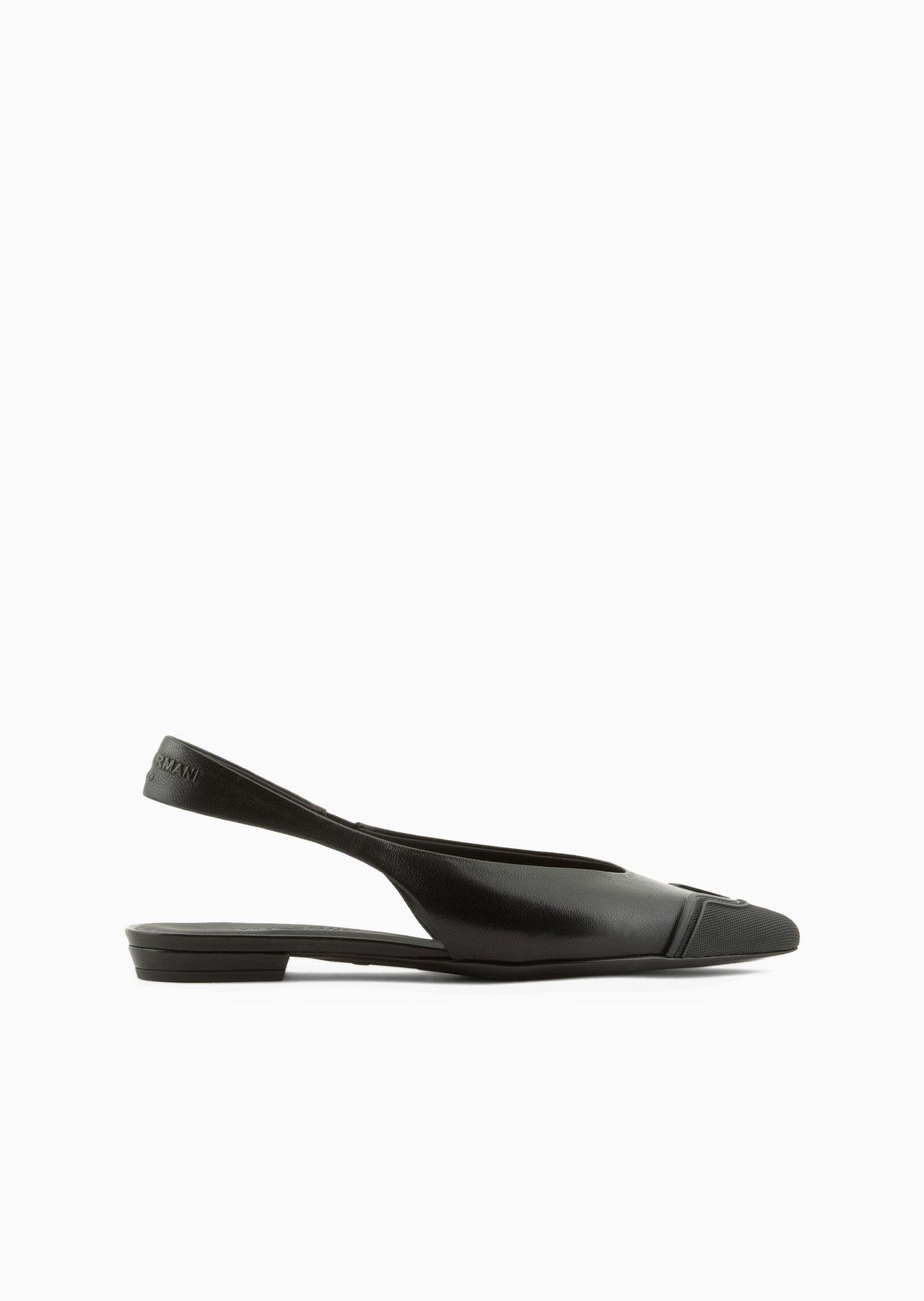 Nappa leather slingback ballerinas with rubber toe - 1