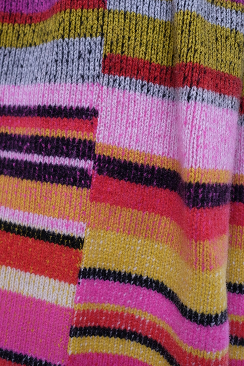 The Elder Statesman STRIPE SUPER SOFT CASHMERE BLANKET outlook