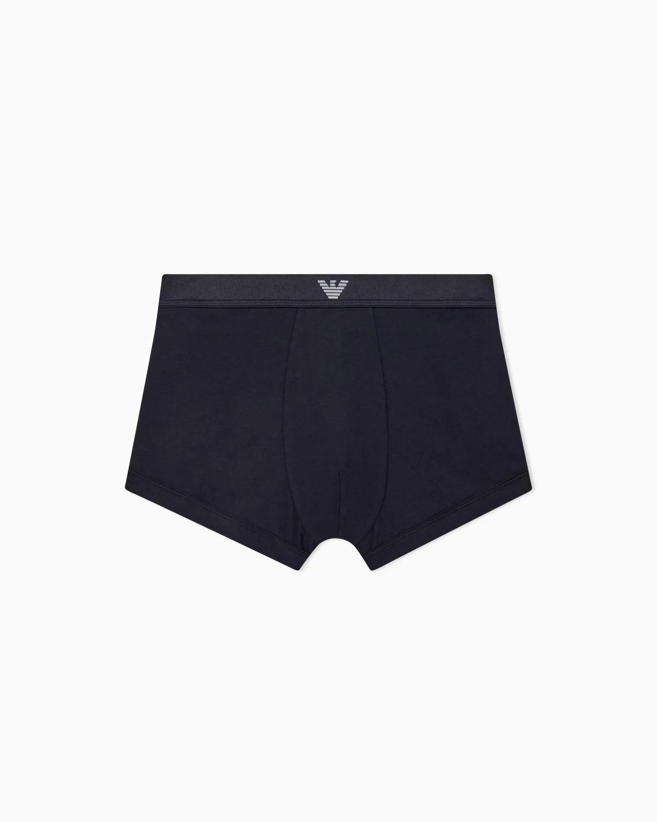 TRUNKS IN STRETCH COTTON JERSEY WITH LOGO WAISTBAND - 1