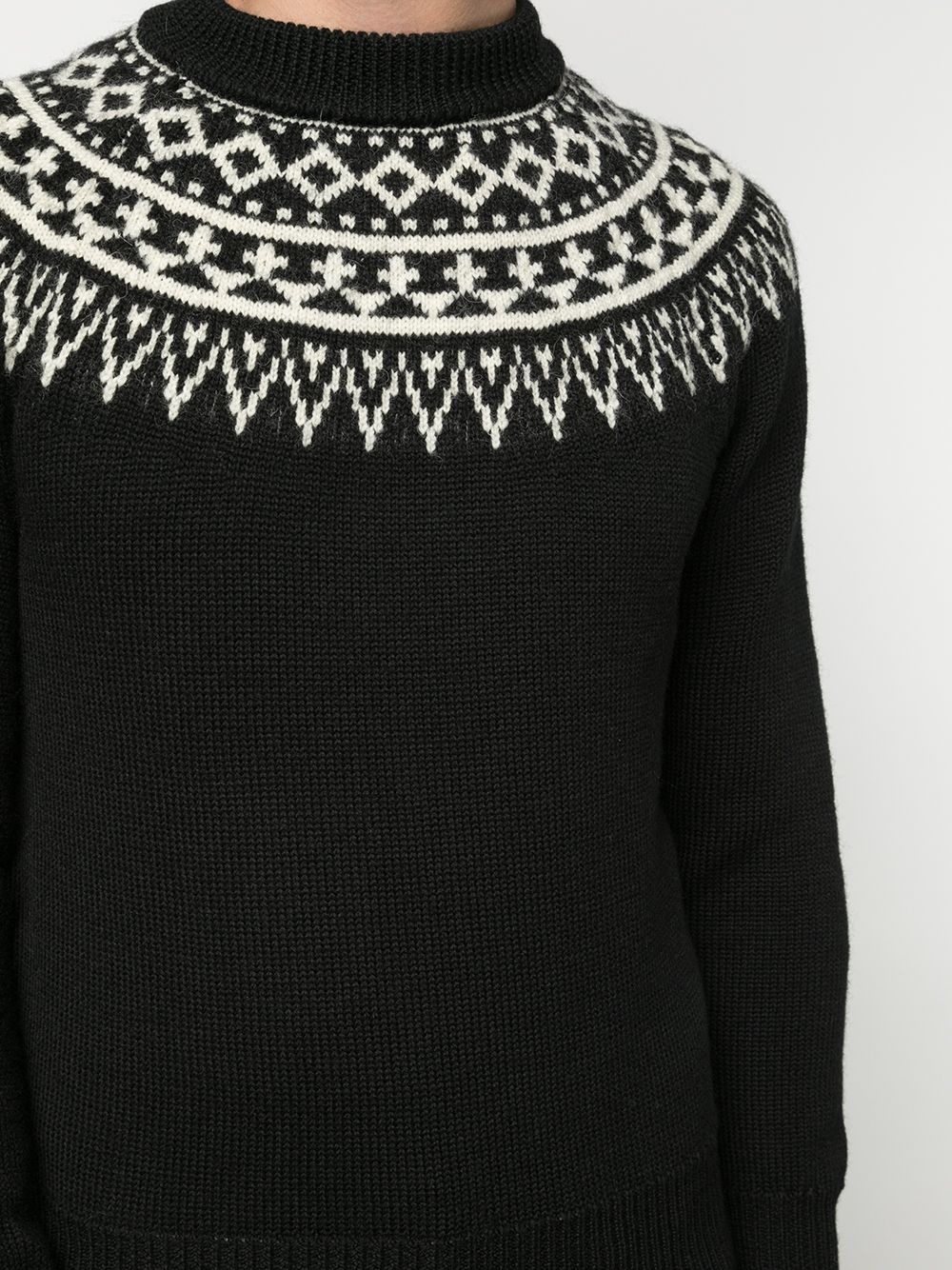 distressed Fair Isle knitted sweater - 5