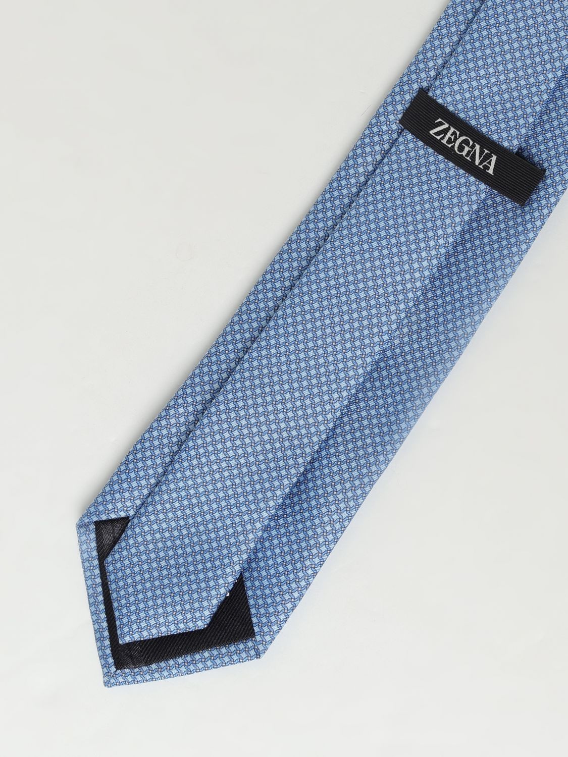 Zegna Tie Men Gnawed Blue - 2