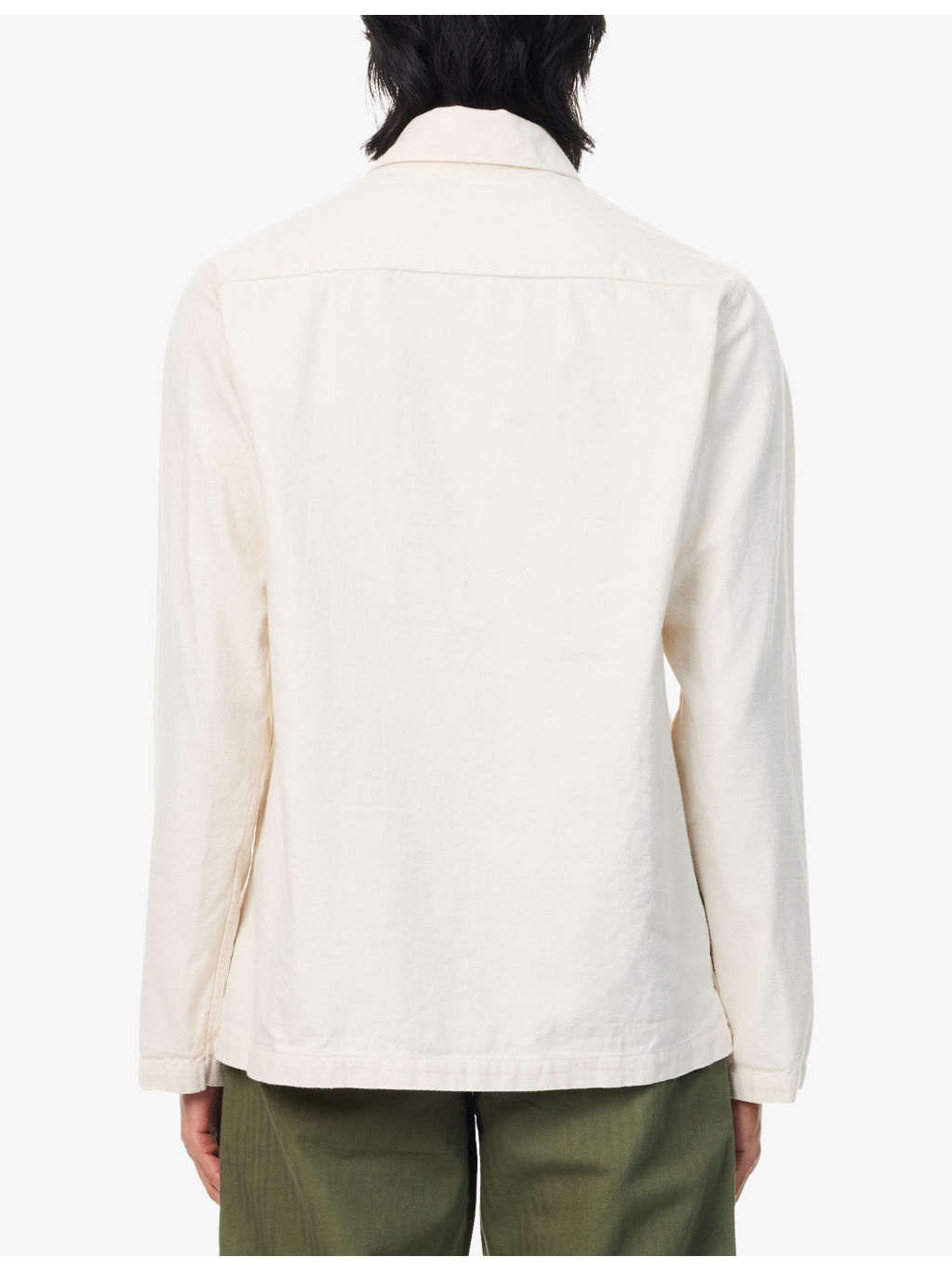 Patch-Pocket Long-Sleeved Linen Shirt - 4