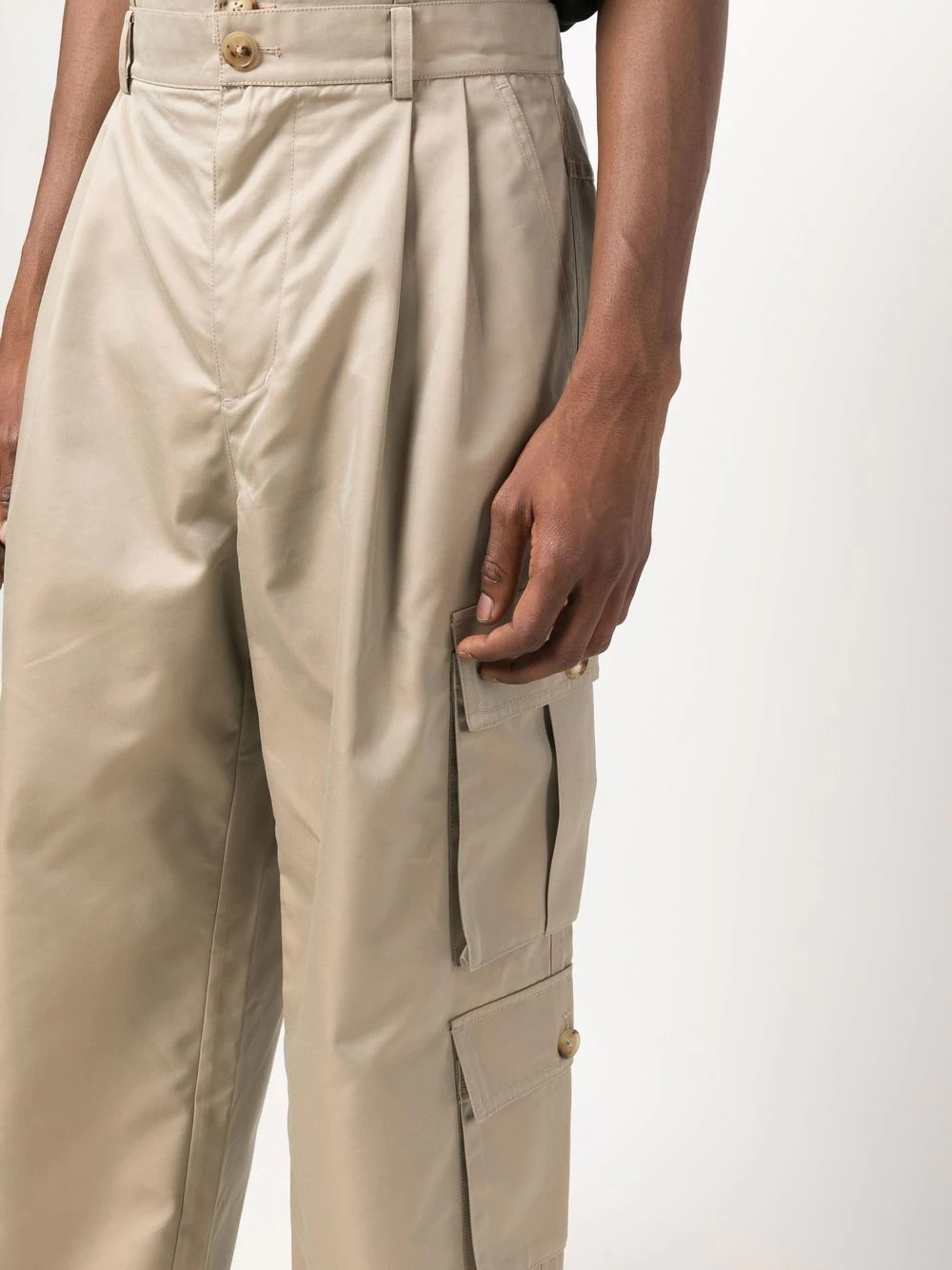 wide-leg cargo trousers - 5