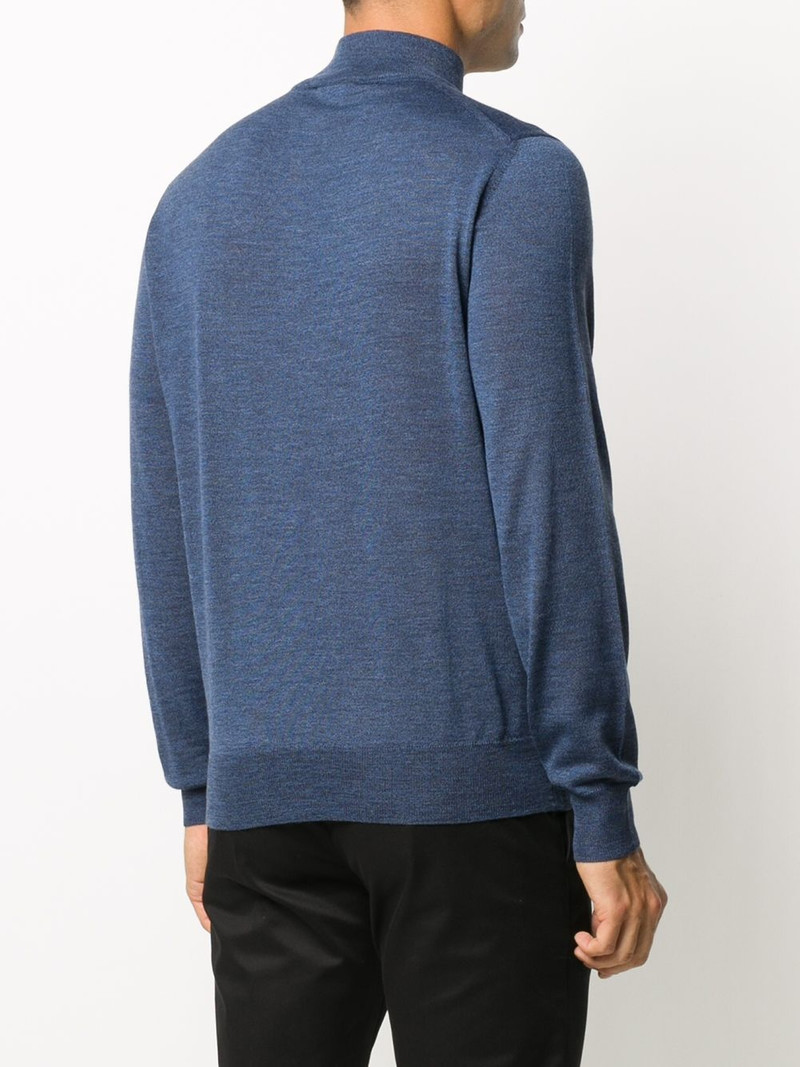 zipped funnel-neck pullover 4